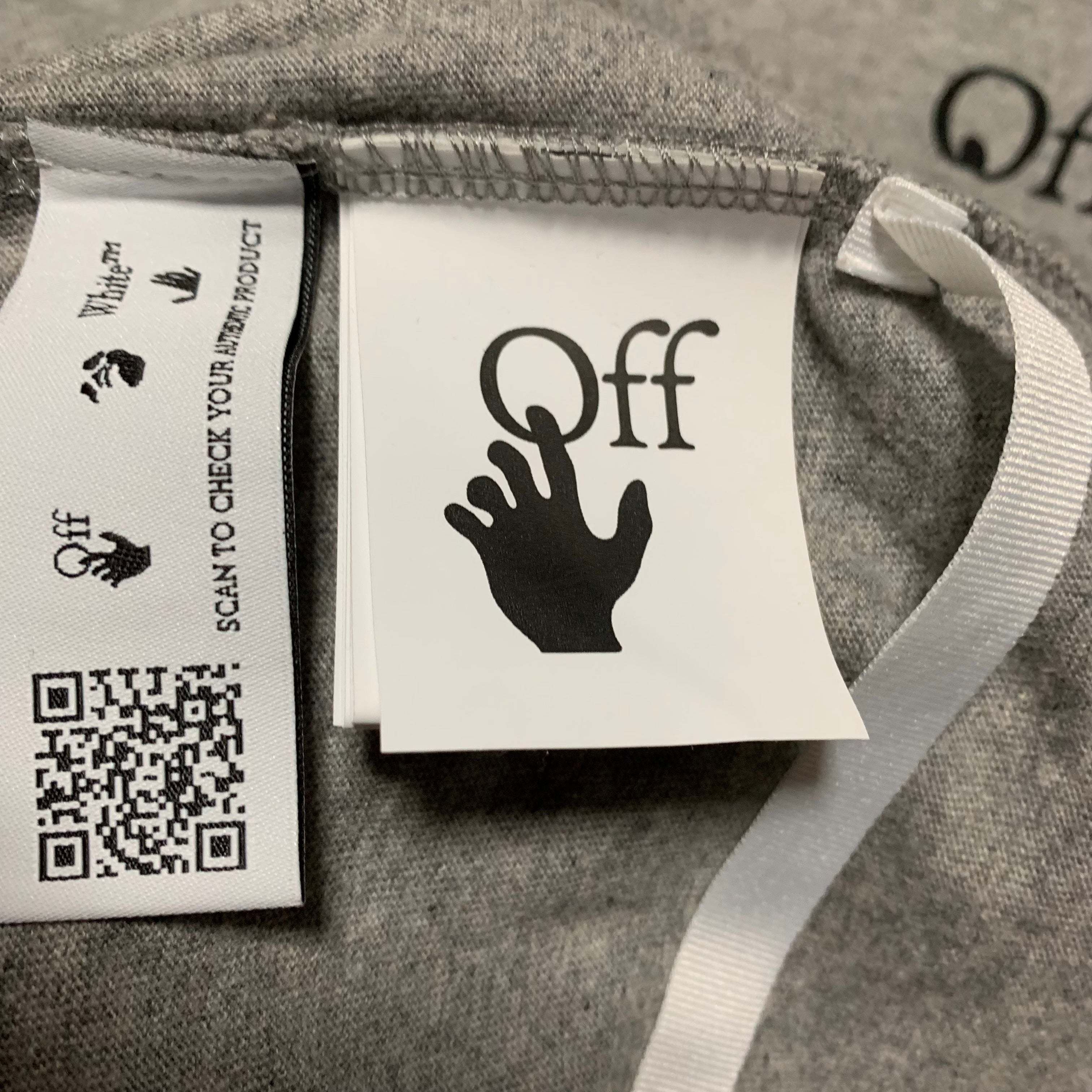 Off White Medium Degrade Arrows Grey Tee Virgil Abloh