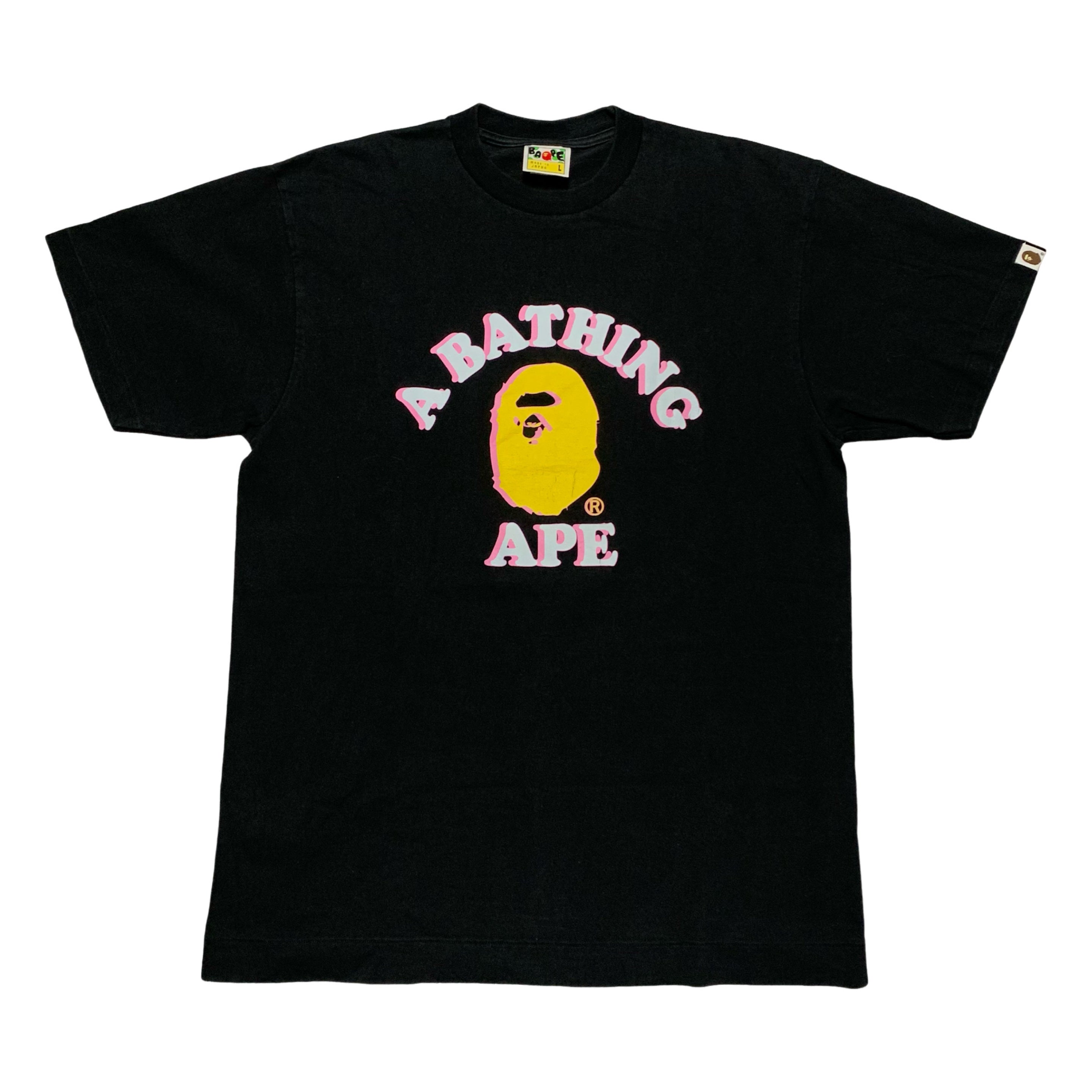Bape Large College Black Tee A Bathing Ape 2009