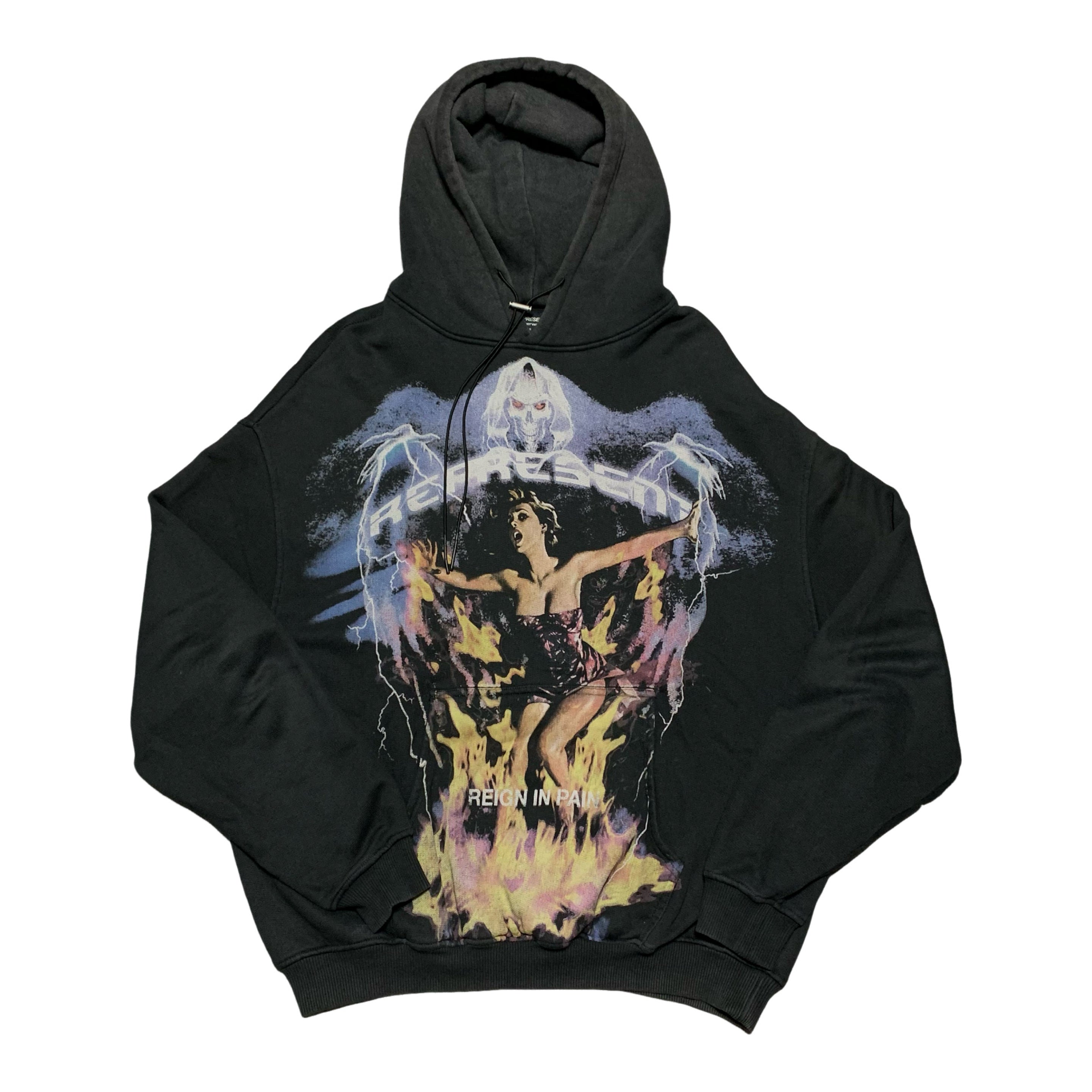 Represent Small Spirit Reaper Vintage Black Hoodie