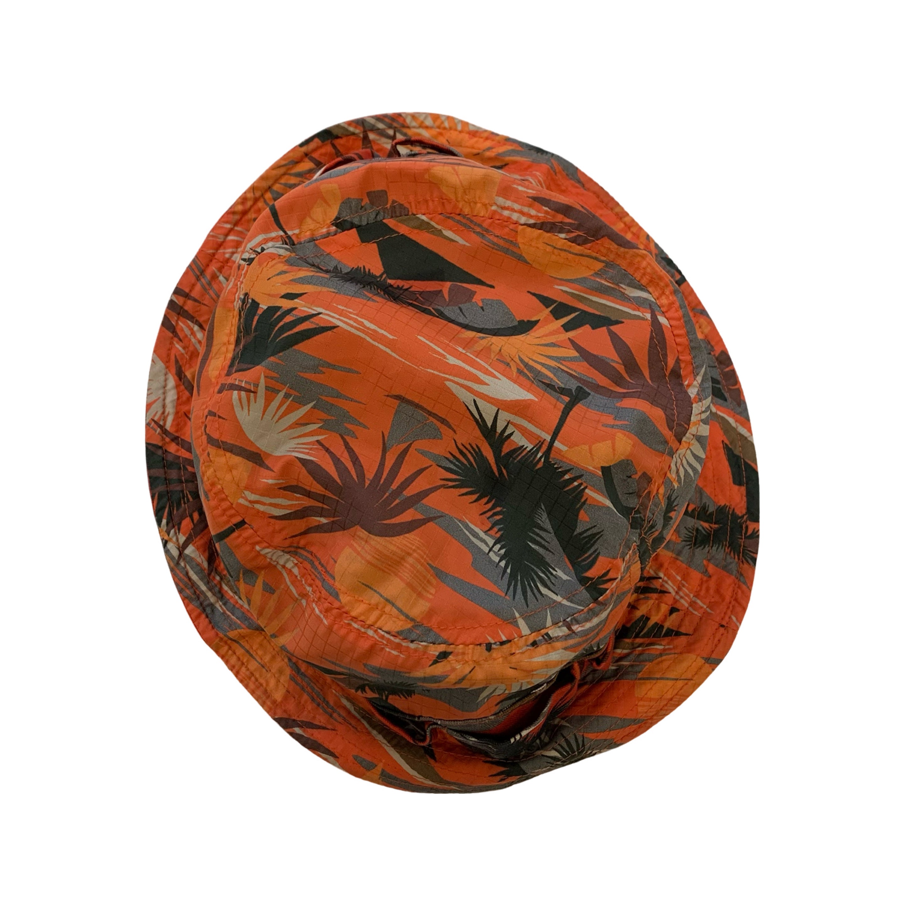 Palm Angels Bucket Hat Hawaii Floral Orange Hat