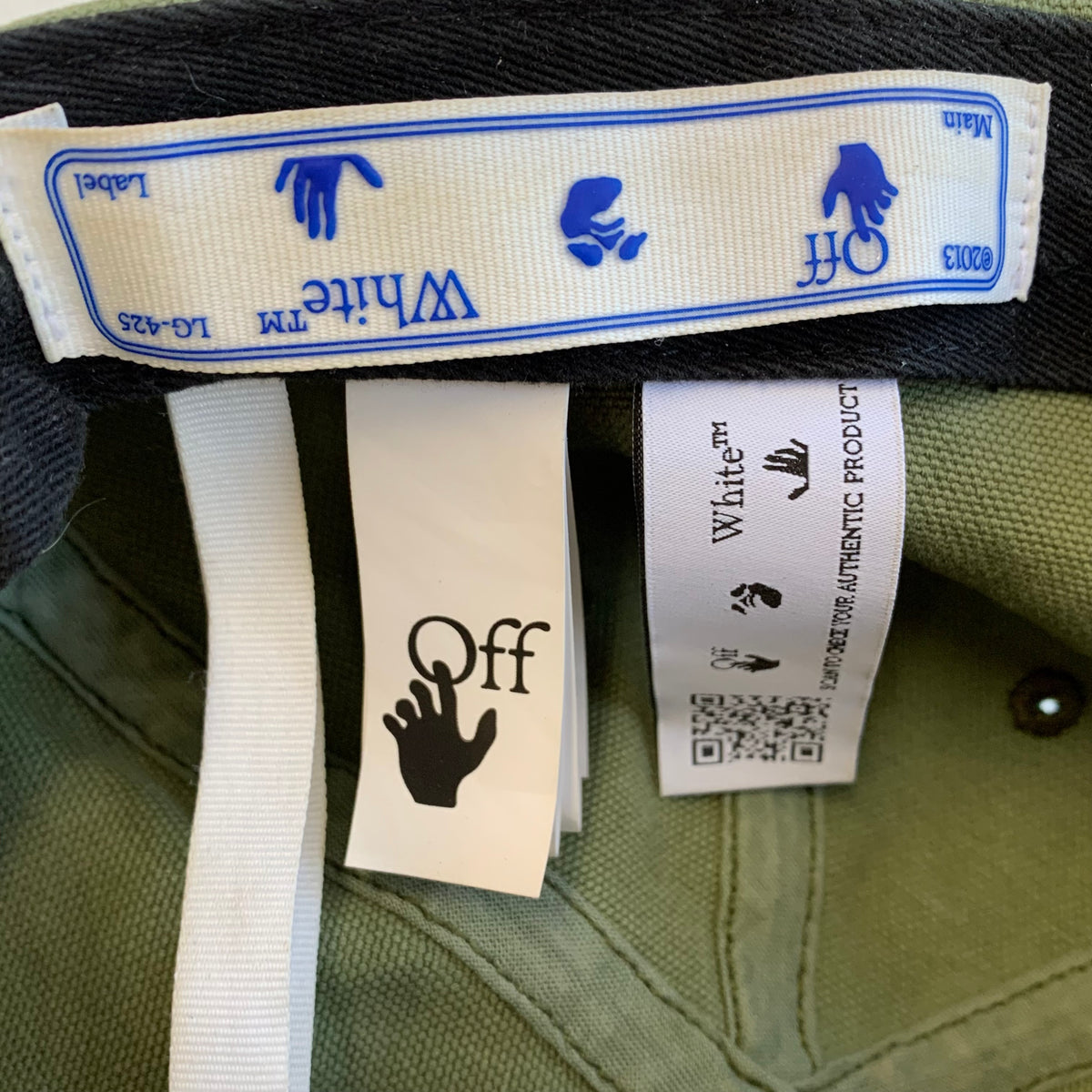 Off White Cap Hand Off Baseball Cap Hedge Green Distressed Hat Virgil Abloh