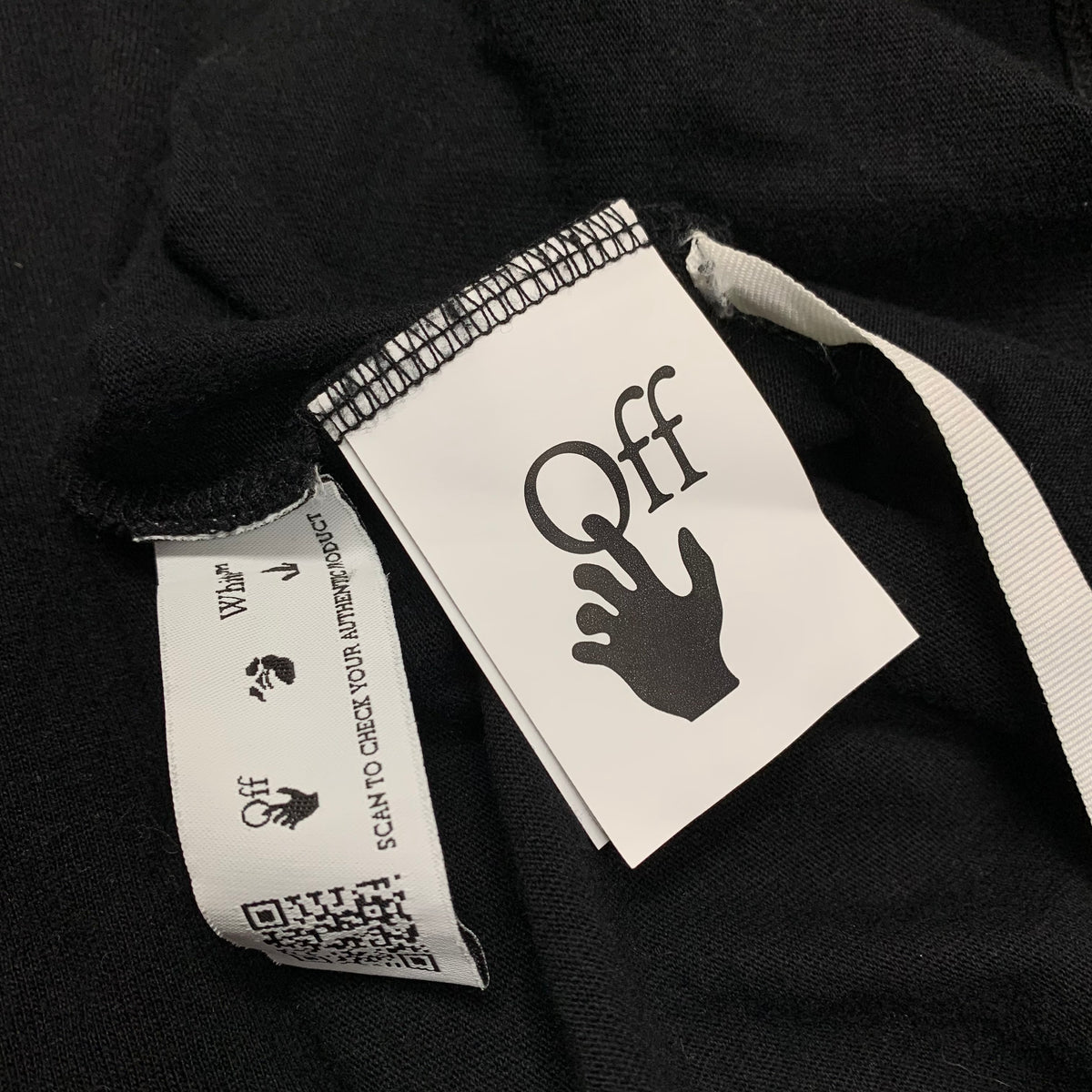 Off White Small Tee Graffiti Arrows Black Long Sleeve T-Shirt Virgil Abloh