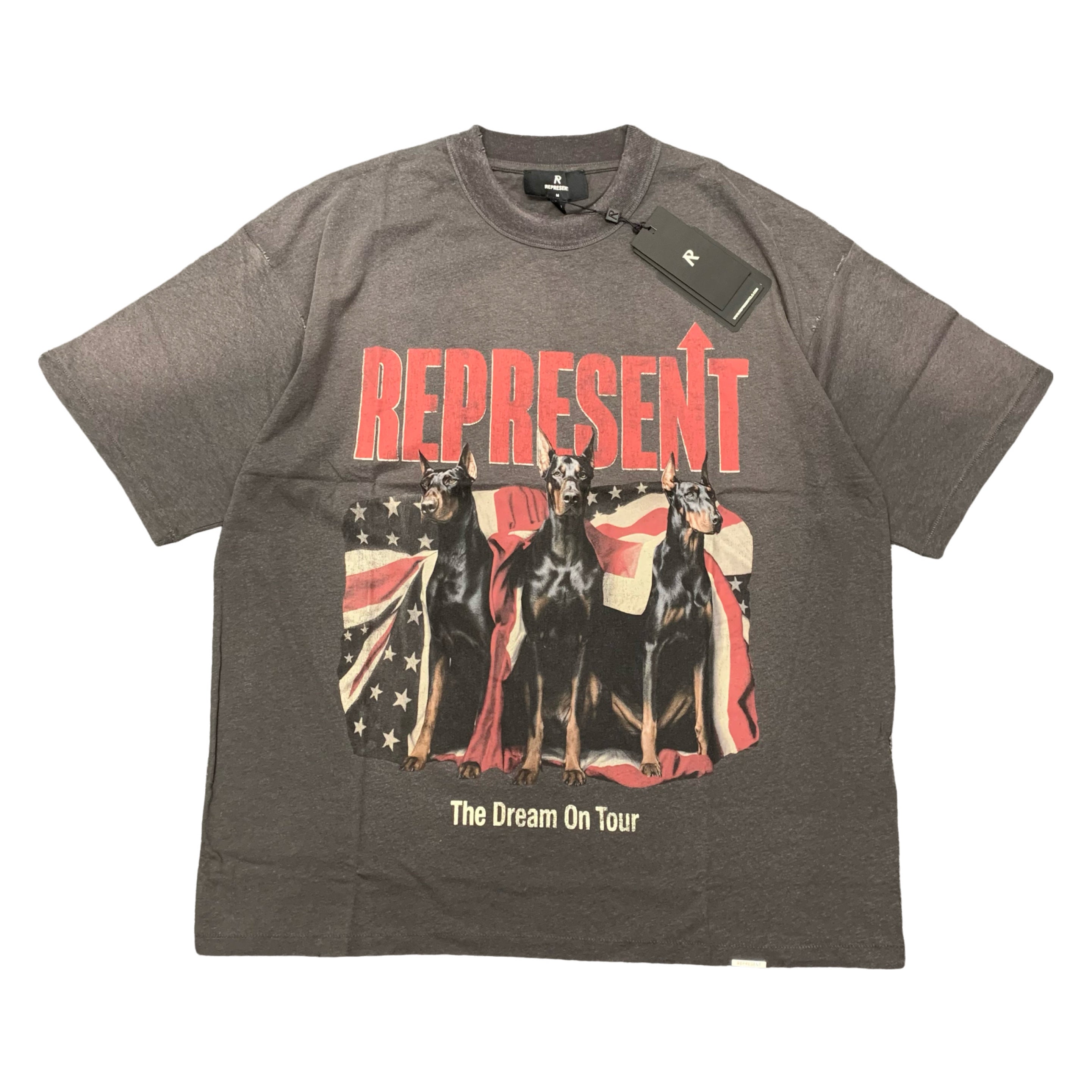 Represent Medium Tee Dream On Tour Sun Fade Grey T-Shirt