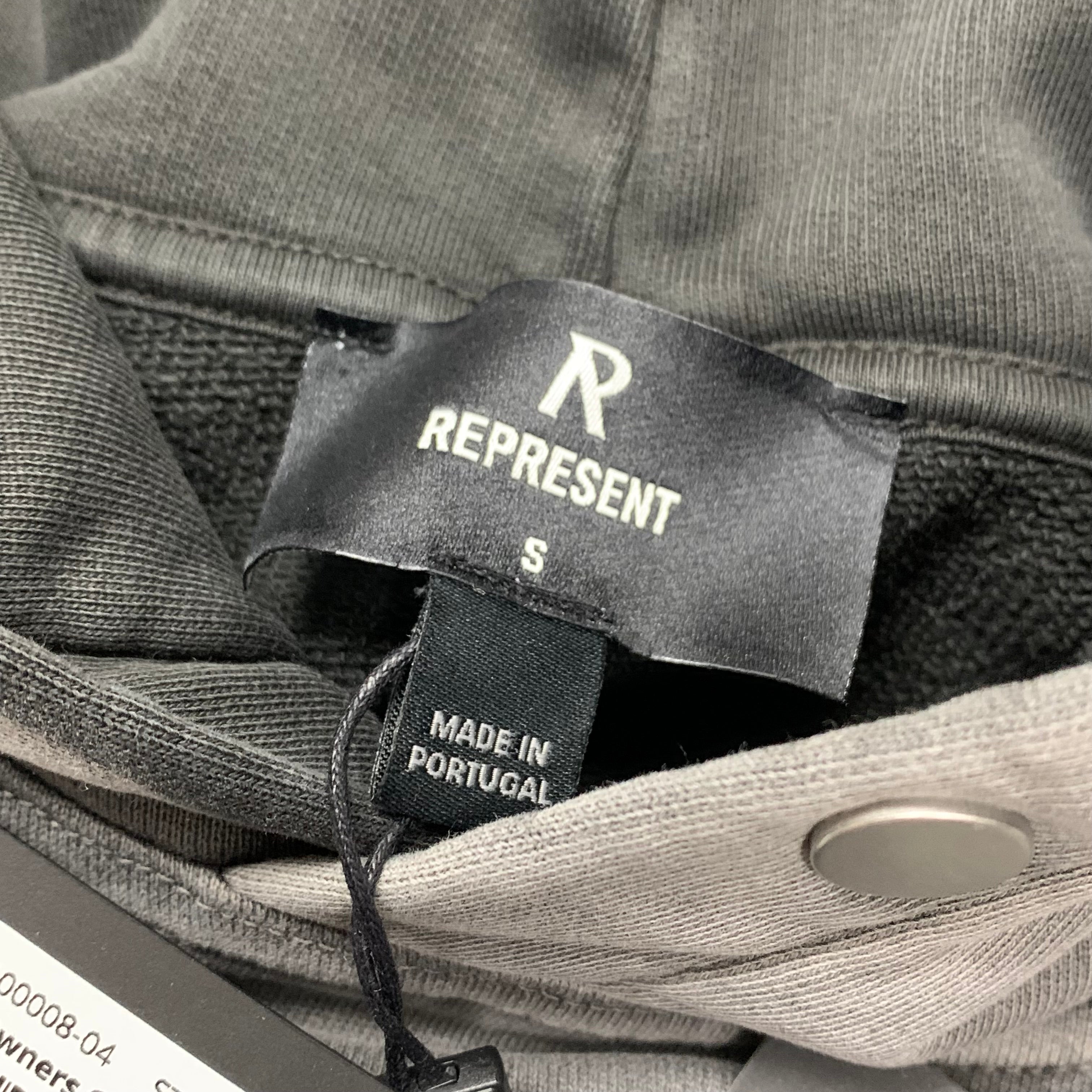 Represent Small Hoodie Oasis Owners Club Stained Black Hoodie