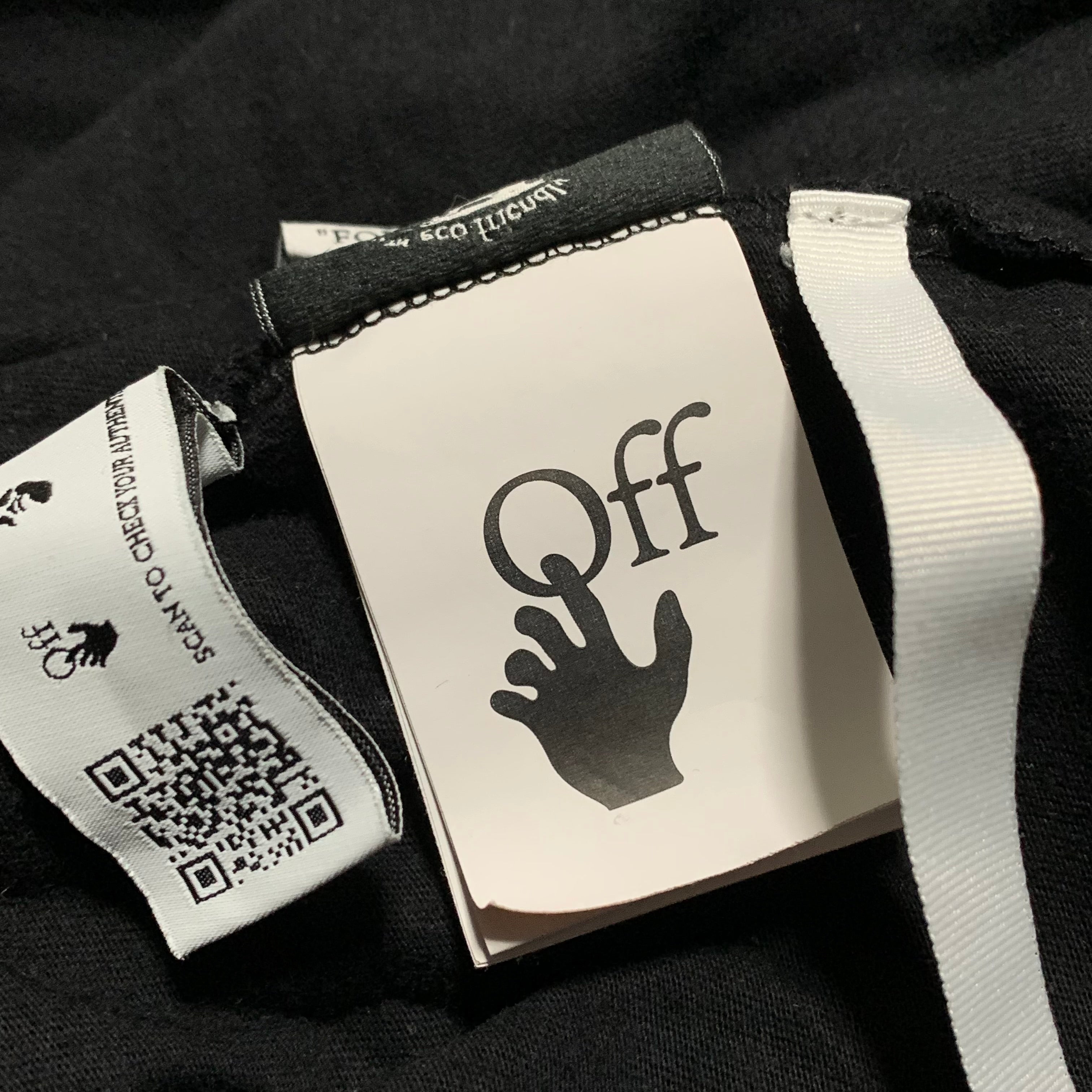 Off White Medium Wave Diagonal Black Tee Virgil Abloh