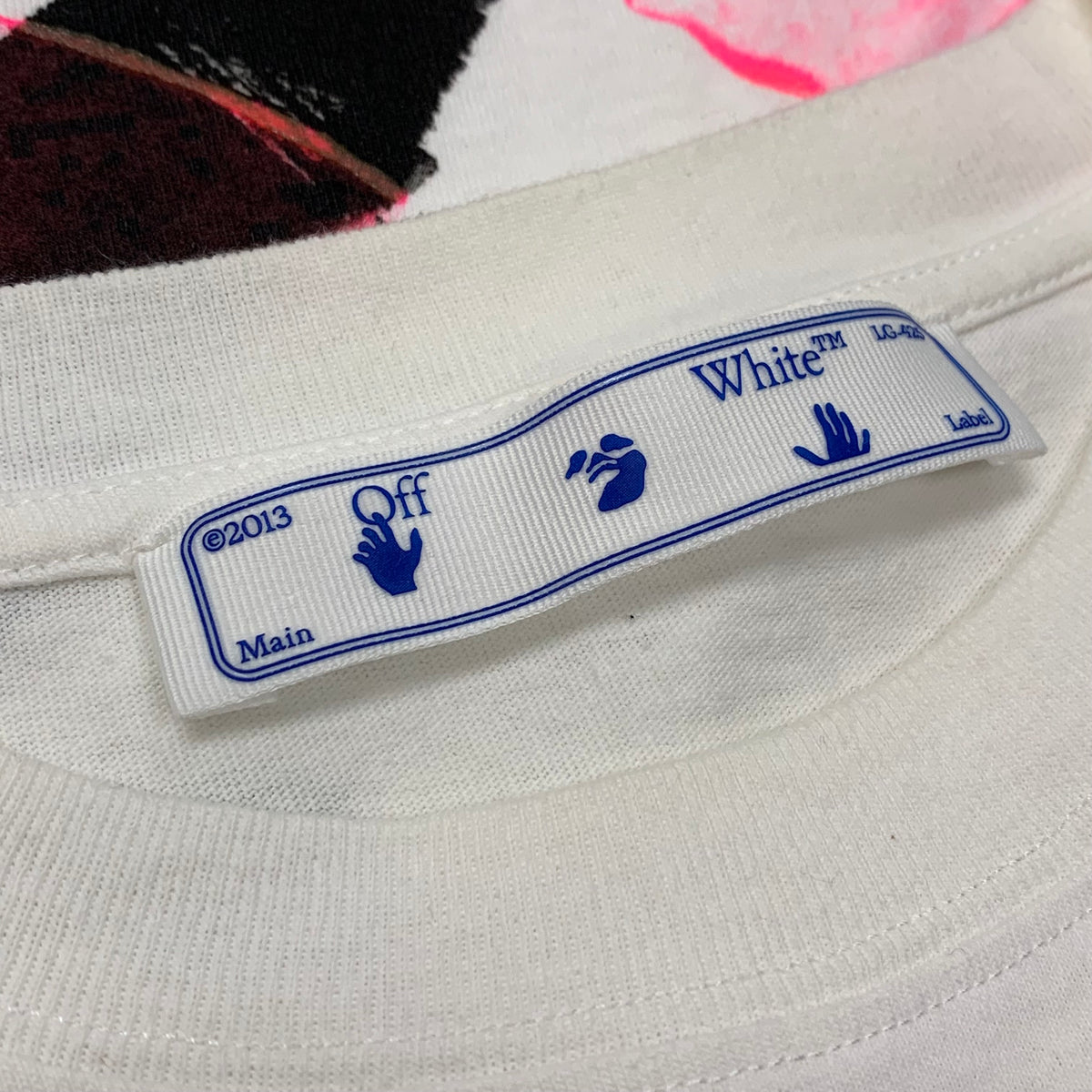 Off White Medium Tee Acrylic Arrows White T-Shirt Virgil Abloh
