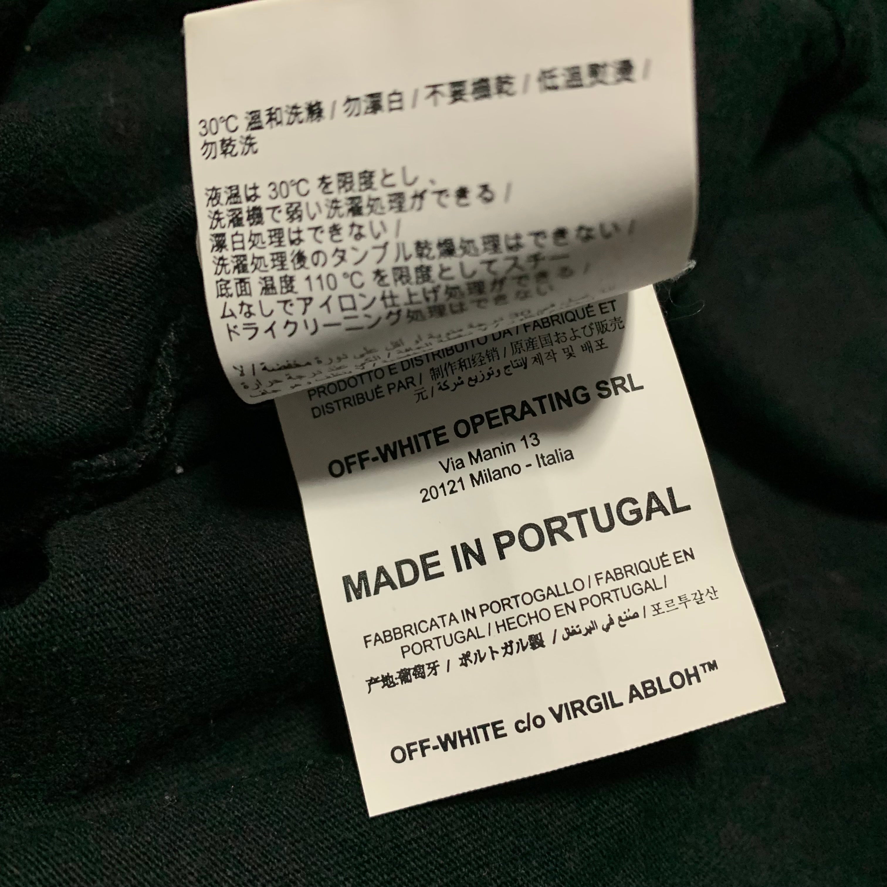 Off White Medium Arrows Graphic Black Tee Virgil Abloh