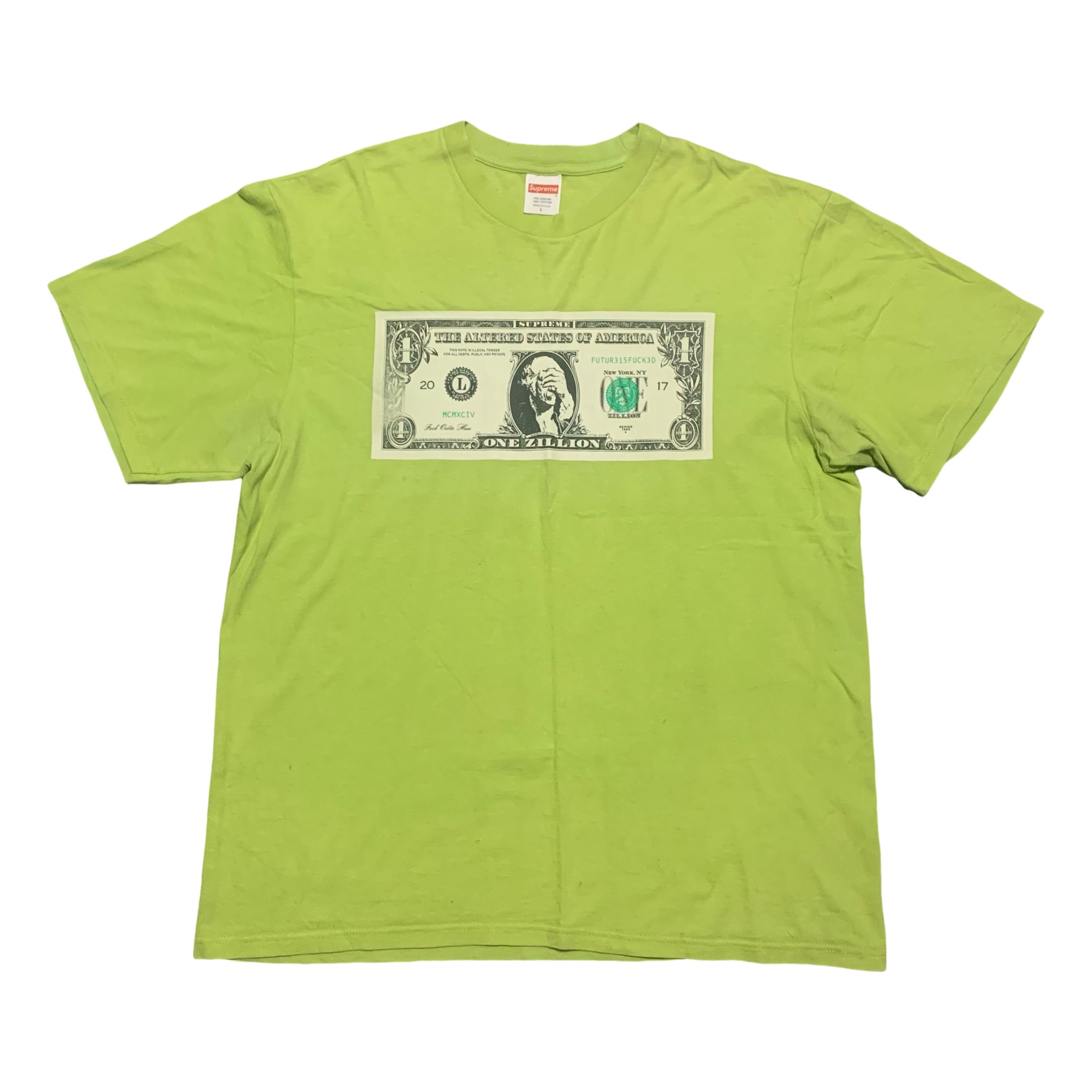 Supreme Large Dollar Green Tee 2017