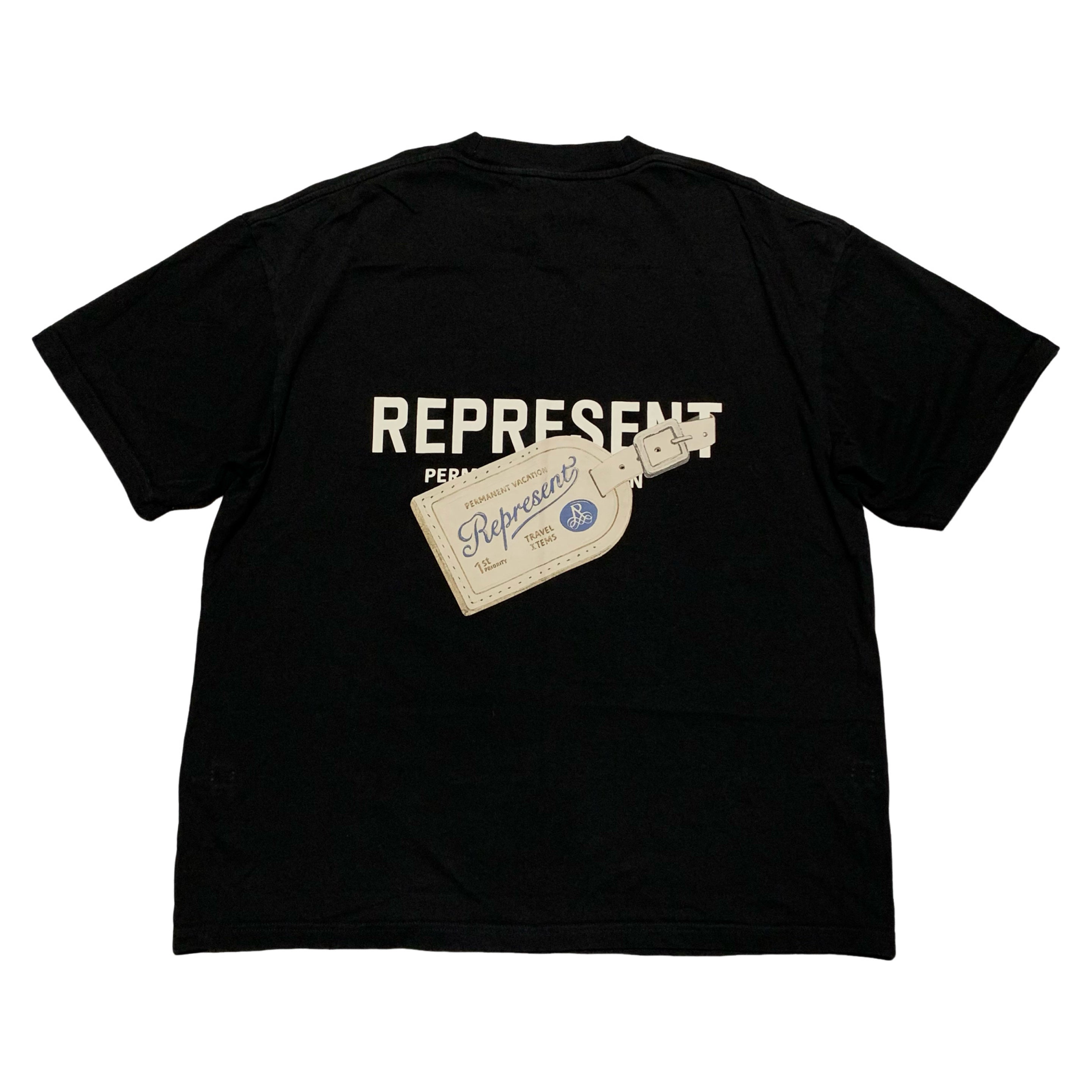 Represent Large Luggage Tag Black Tee