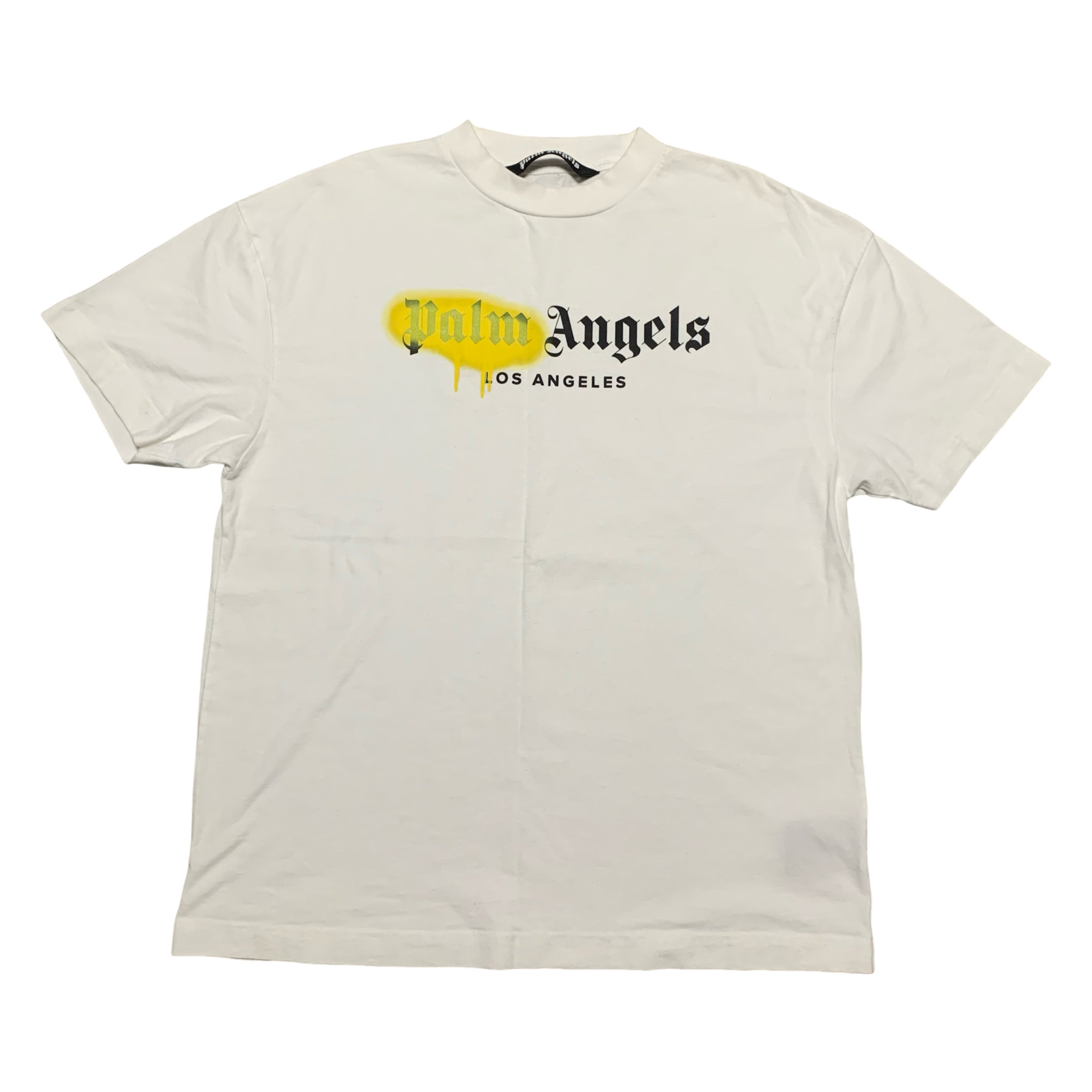 Palm Angels XL Los Angels Sprayed White Tee