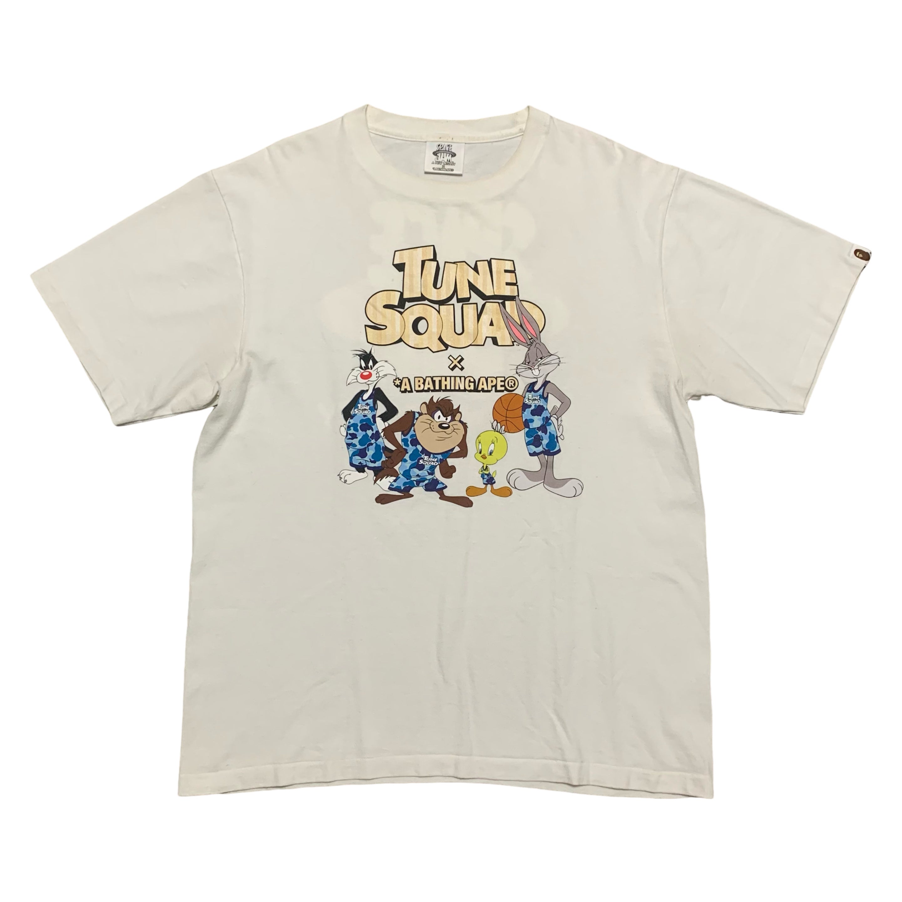 Bape Large Tune Squad Space Jam White Tee A Bathing Ape