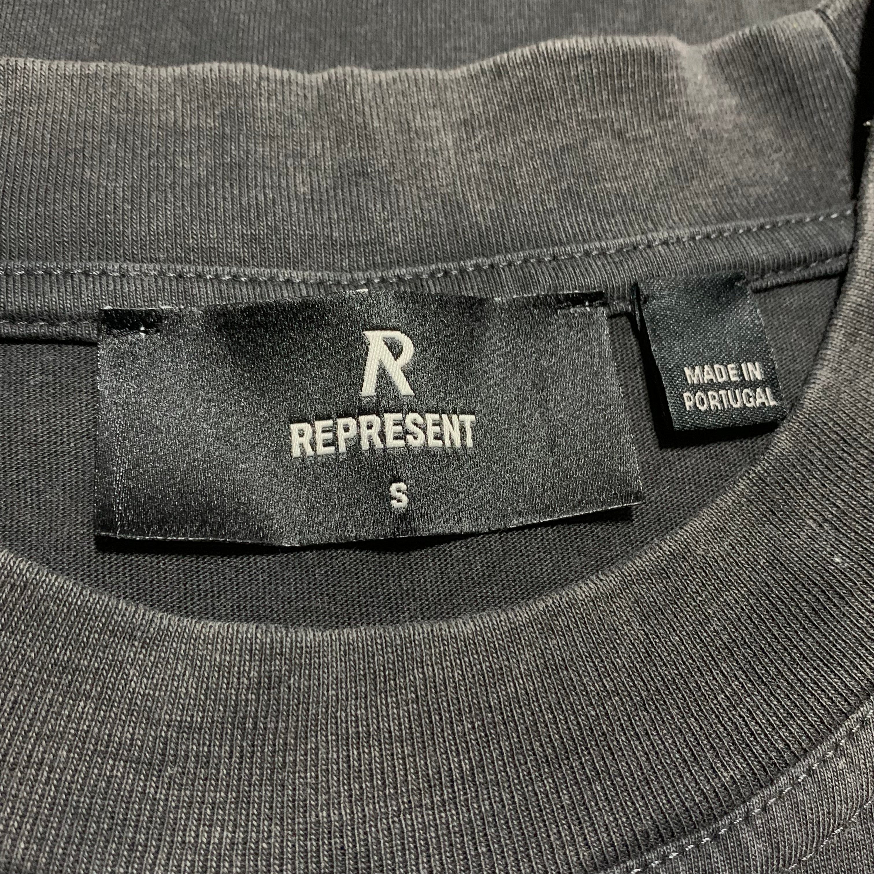 Represent Small Applique Vintage Black Tee
