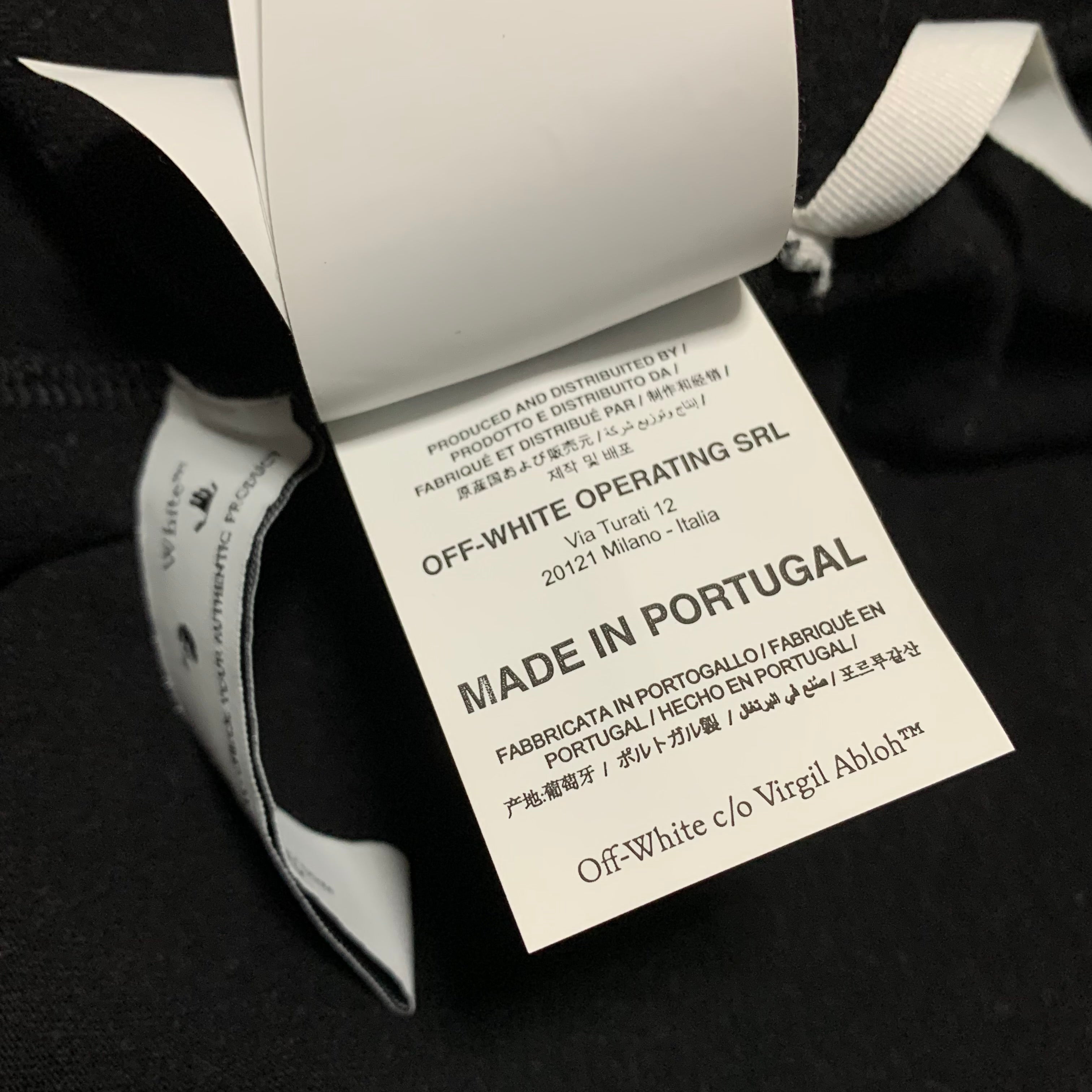 Off White Small Caravaggio Graphic Black Tee Virgil Abloh