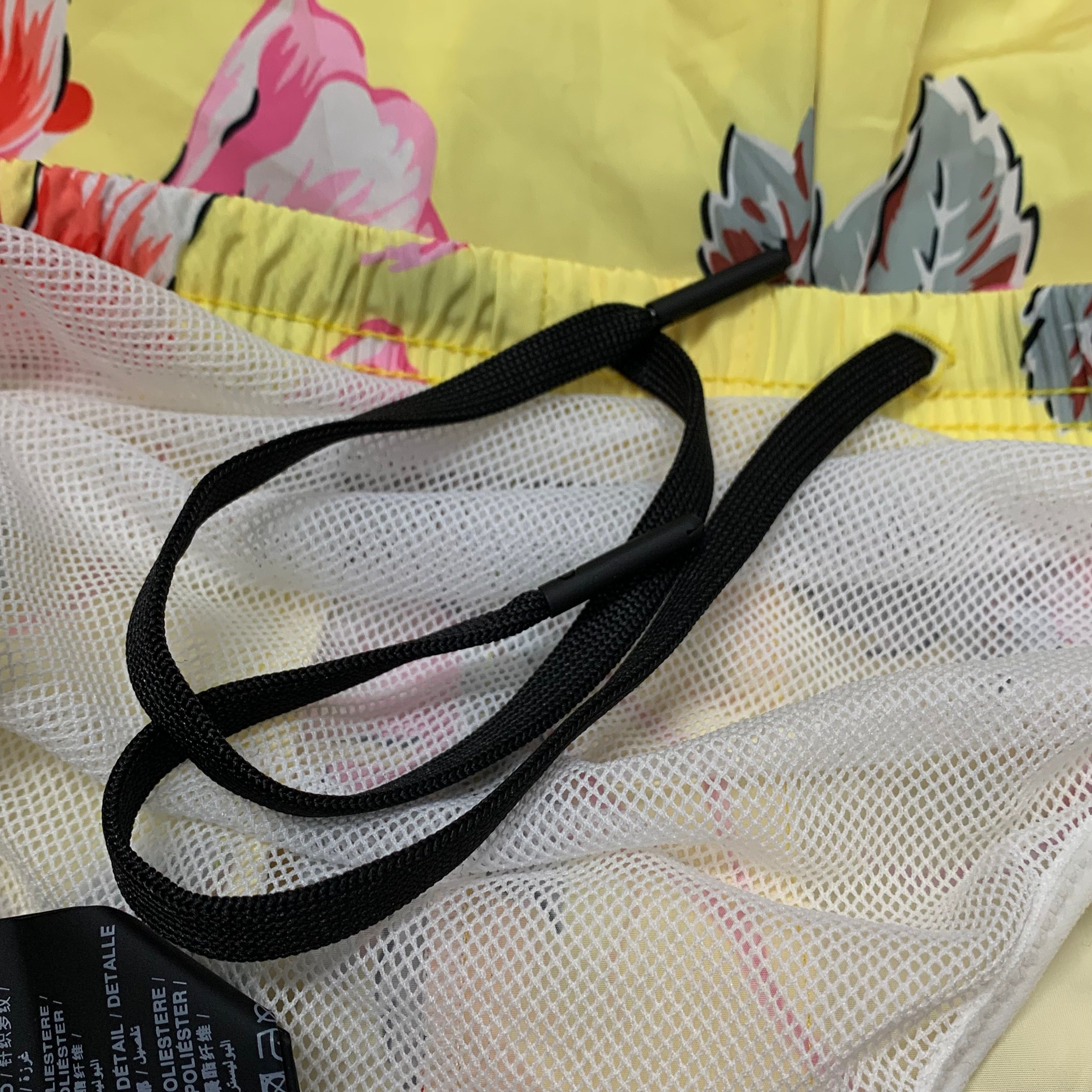 Palm Angels Medium Swim Shorts Floral Yellow Hibiscus