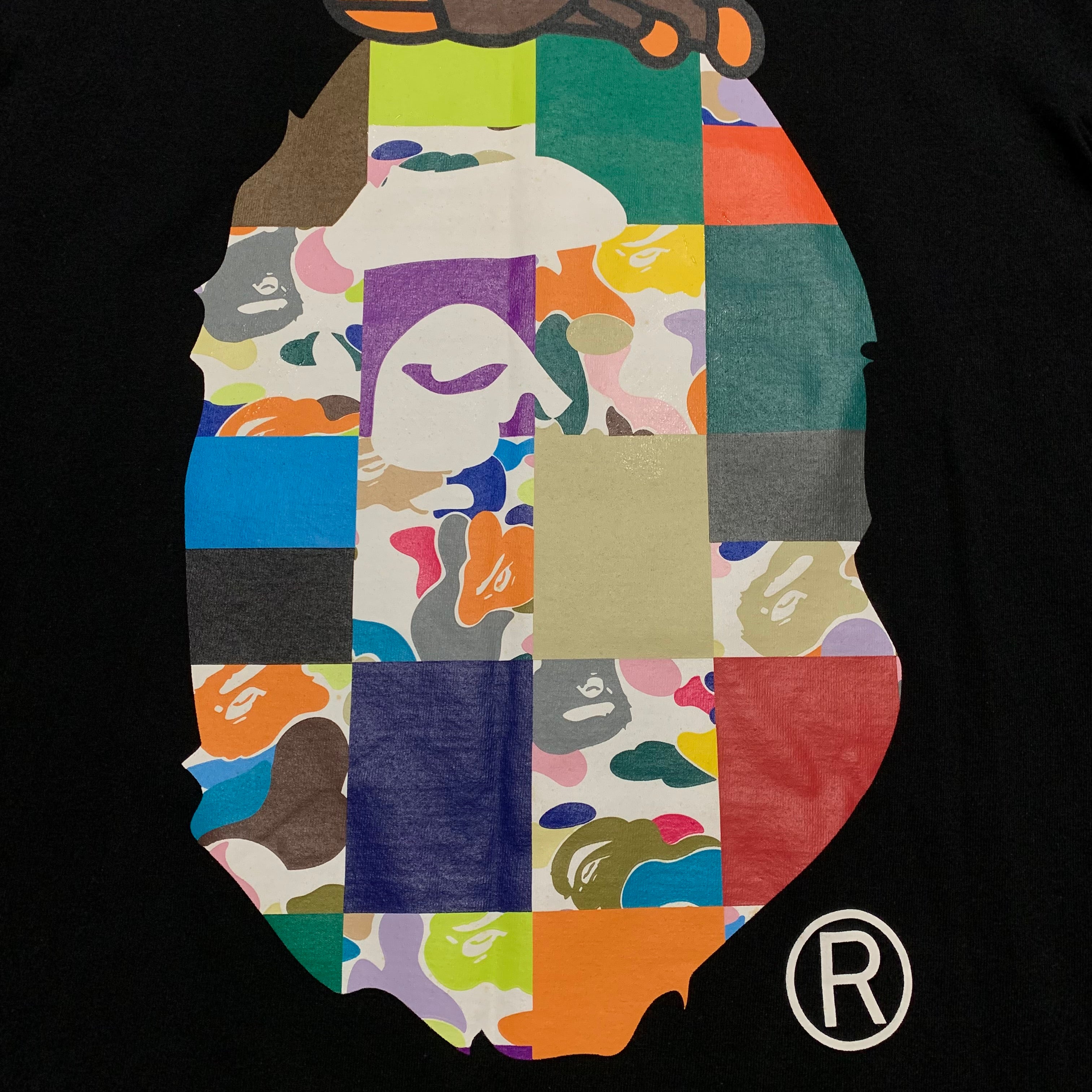 Bape Small Big Ape Head Baby Milo Black Tee