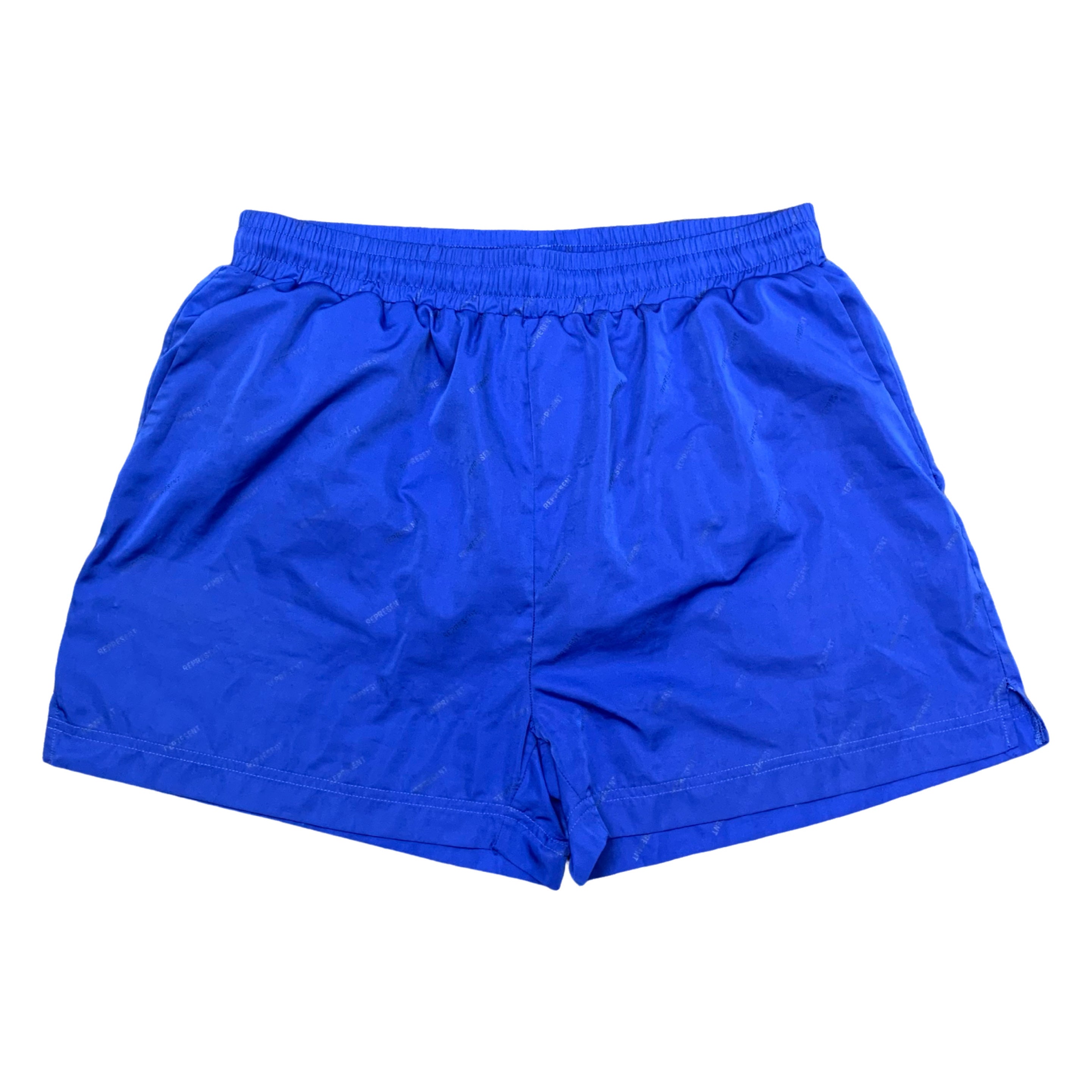 Represent Large Swim Shorts Blue Logo Bottoms