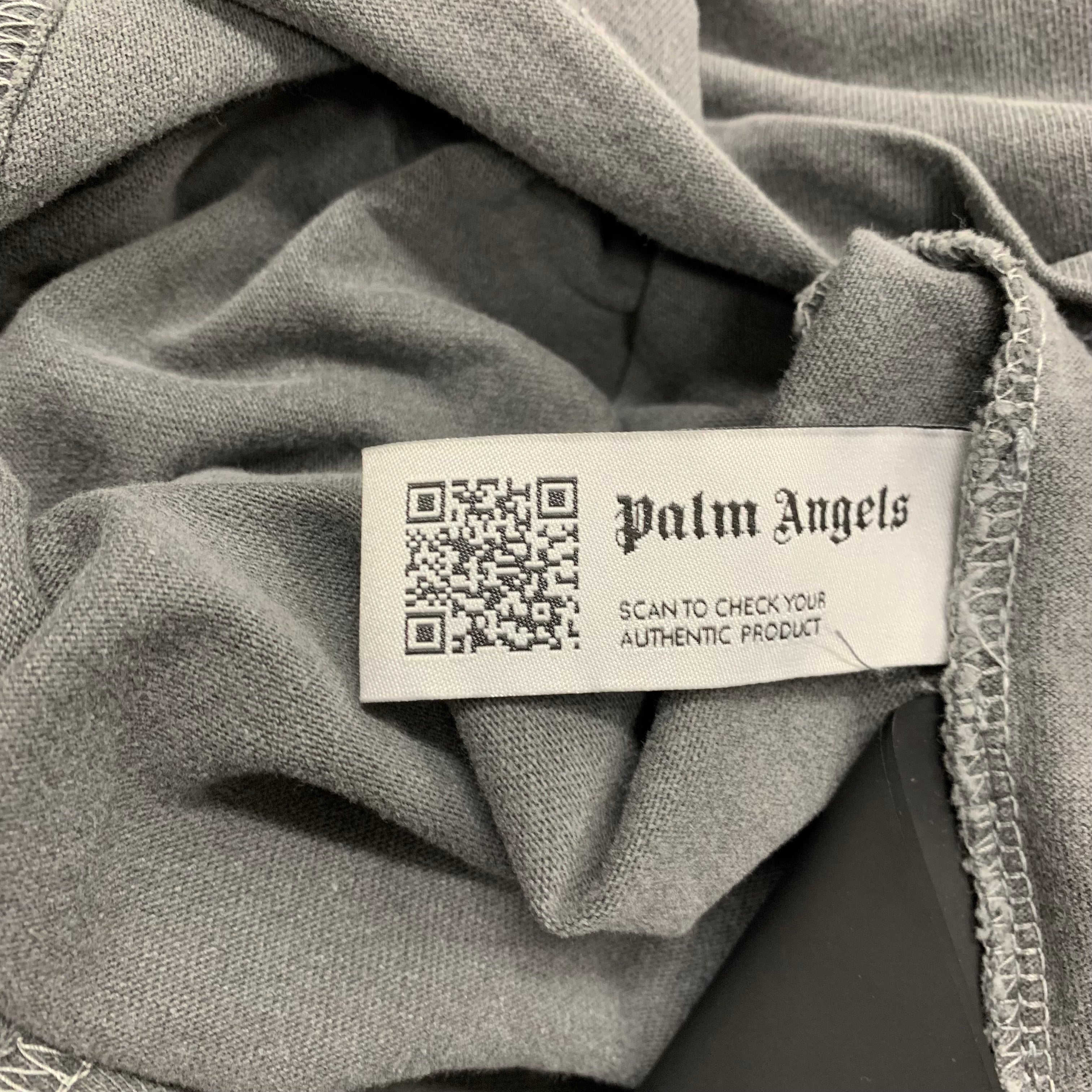 Palm Angels Large Tee Tree Graphic Vintage Grey T-Shirt
