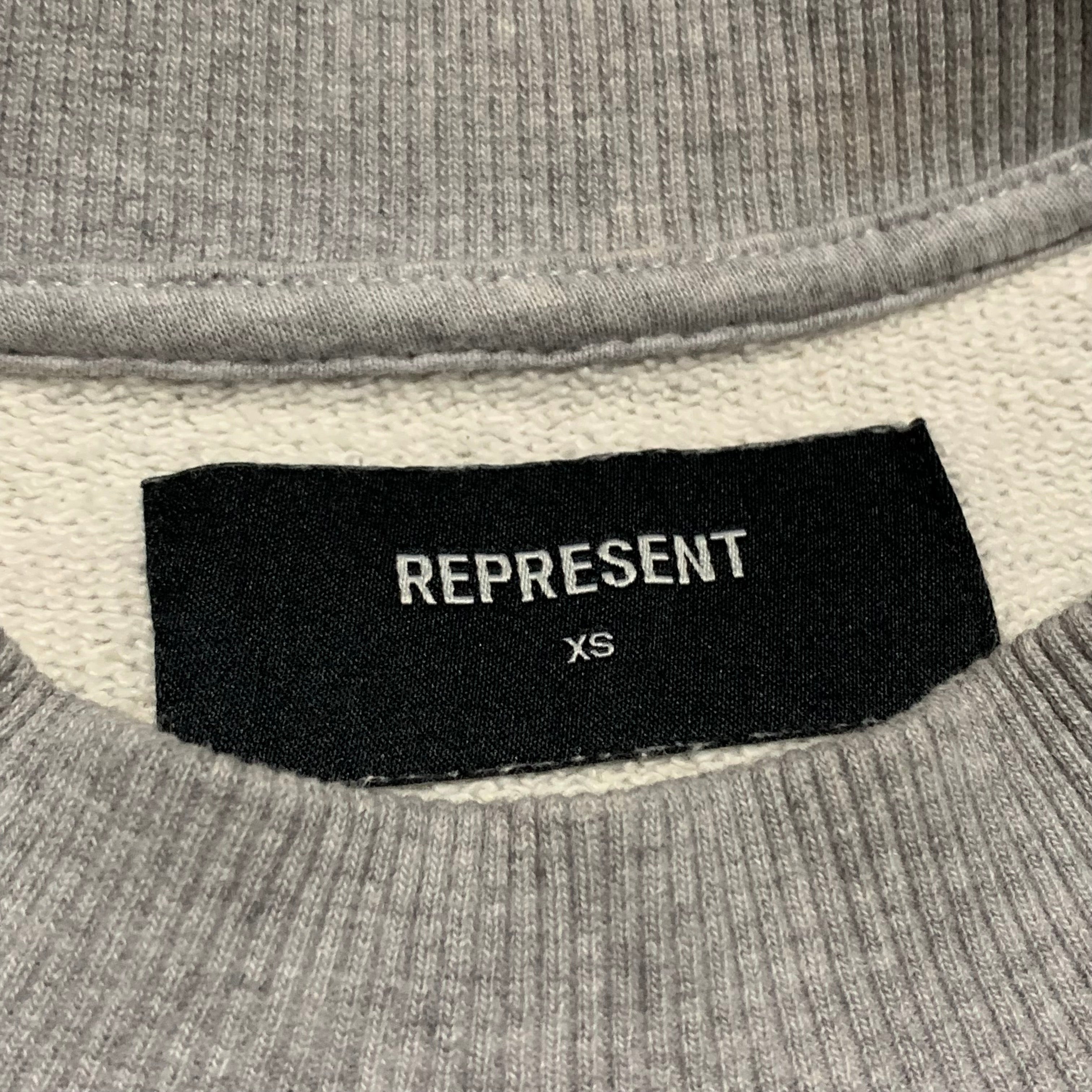 Represent XS Bespoke Commissions Grey Sweater Sweatshirt Crewneck Paint Splatter
