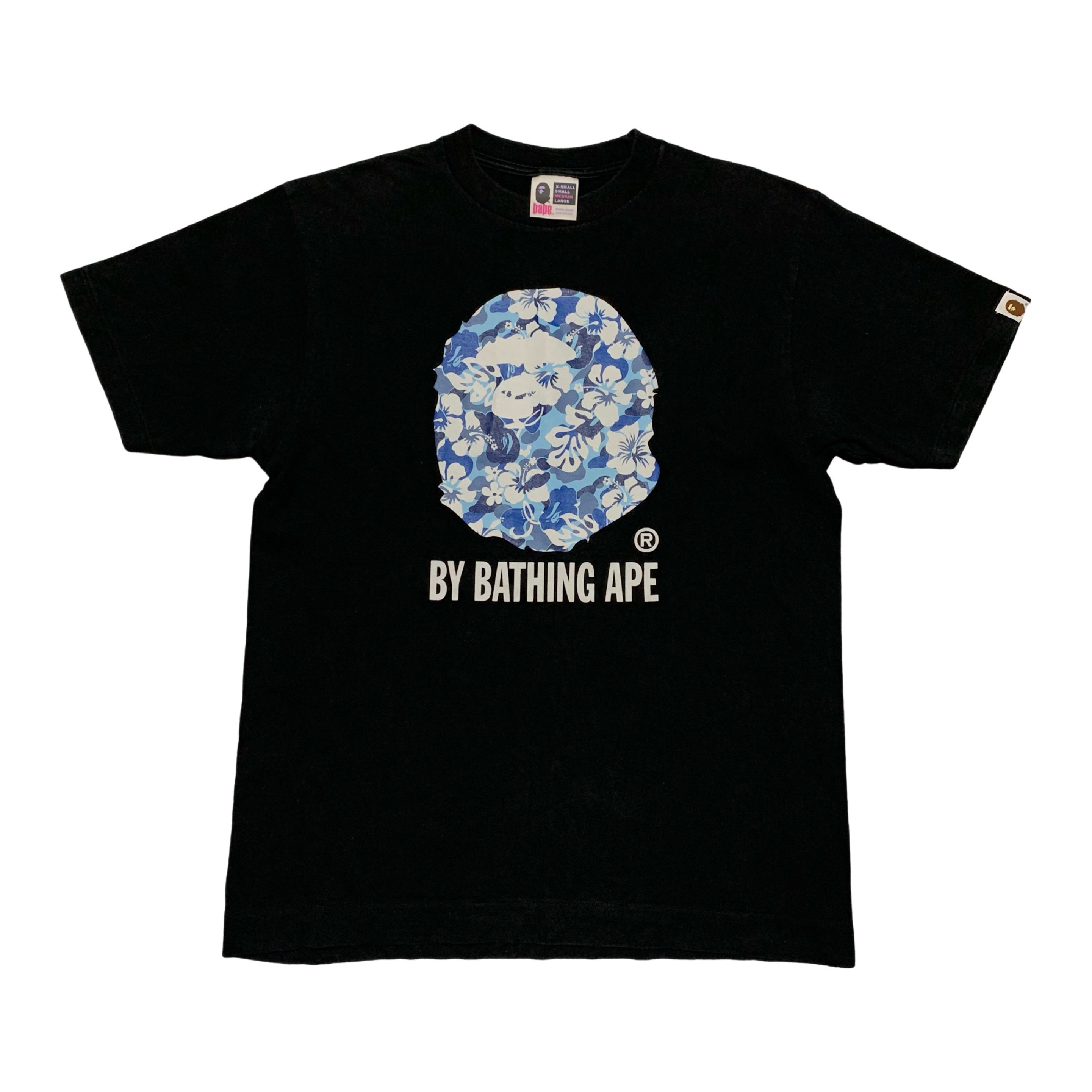 Bape Medium By Bathing Ape Flower Camo Black Tee