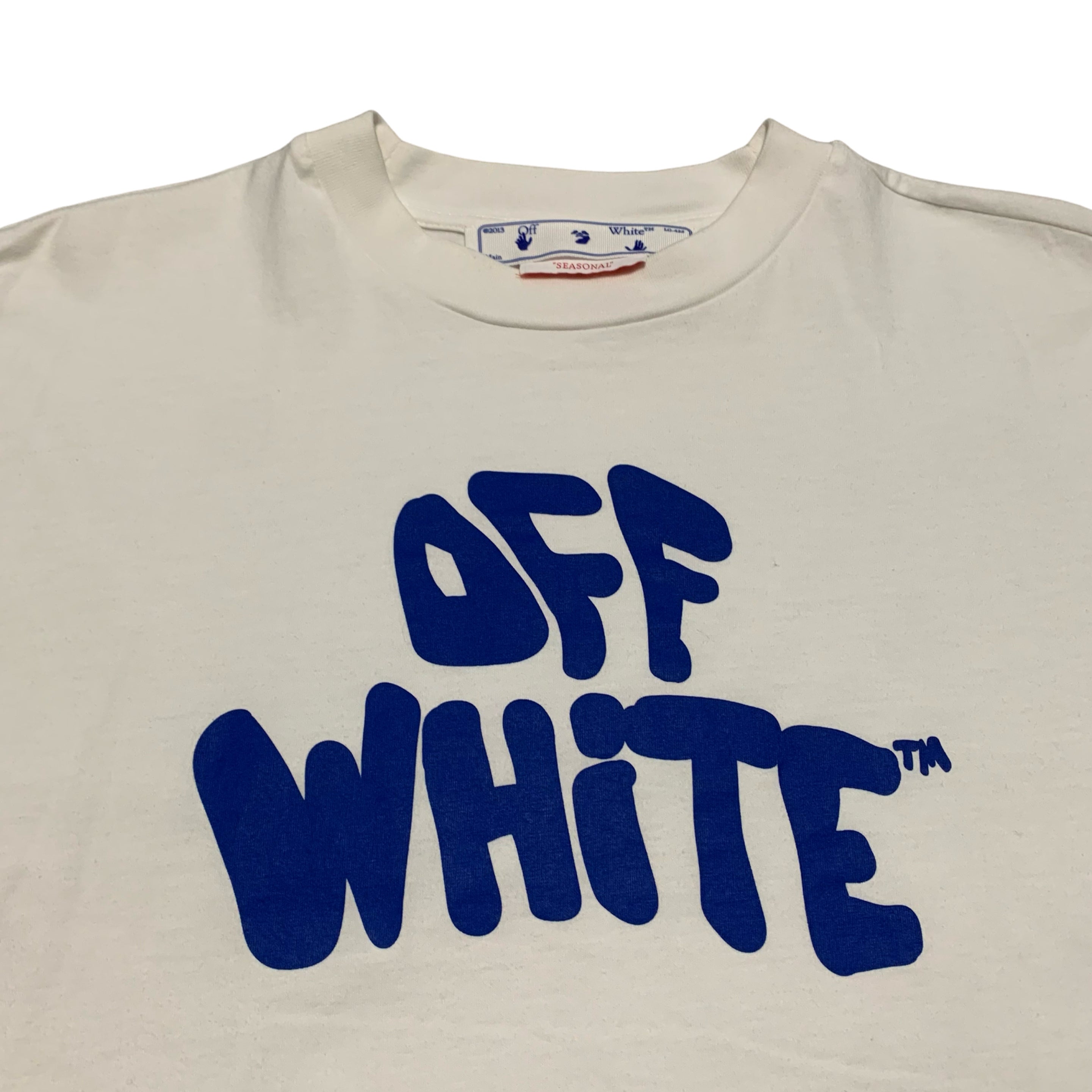 Off White Medium 70s Casual Type Logo Casual White Tee Virgil Abloh