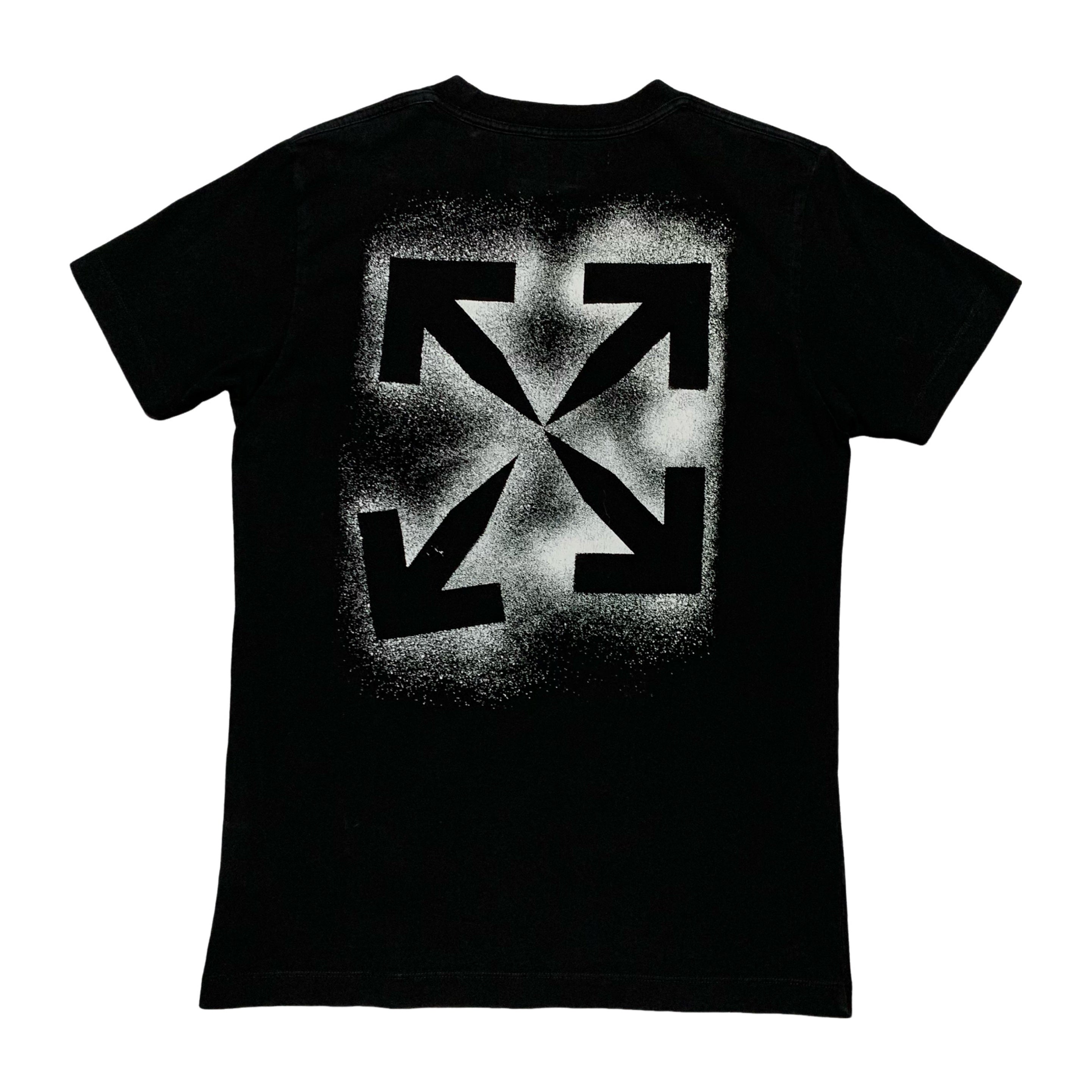 Off White Small Stencil Arrows Black Tee Virgil Abloh
