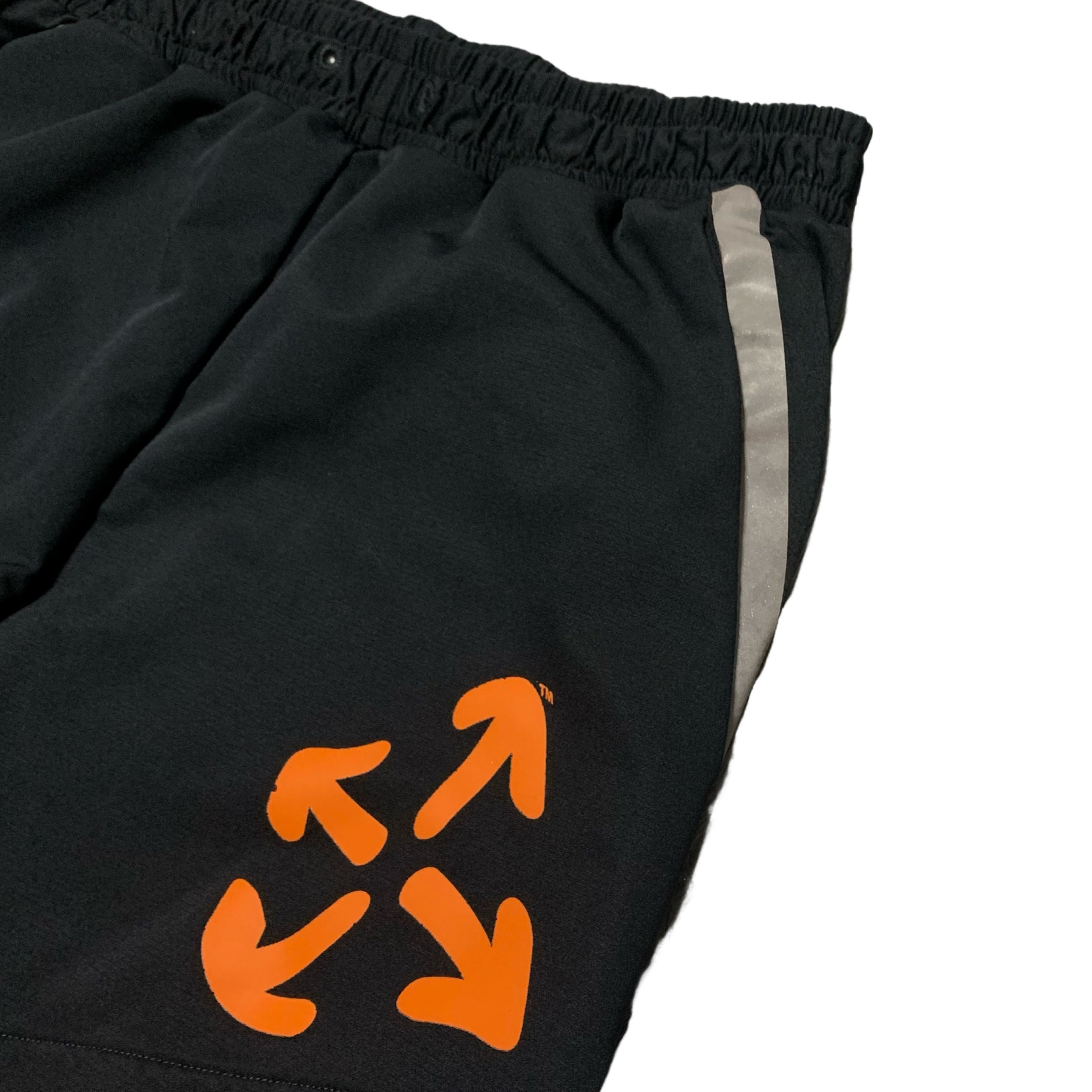 Off White Medium Arrows Active Black Jogger Track Pant Bottoms Virgil Abloh