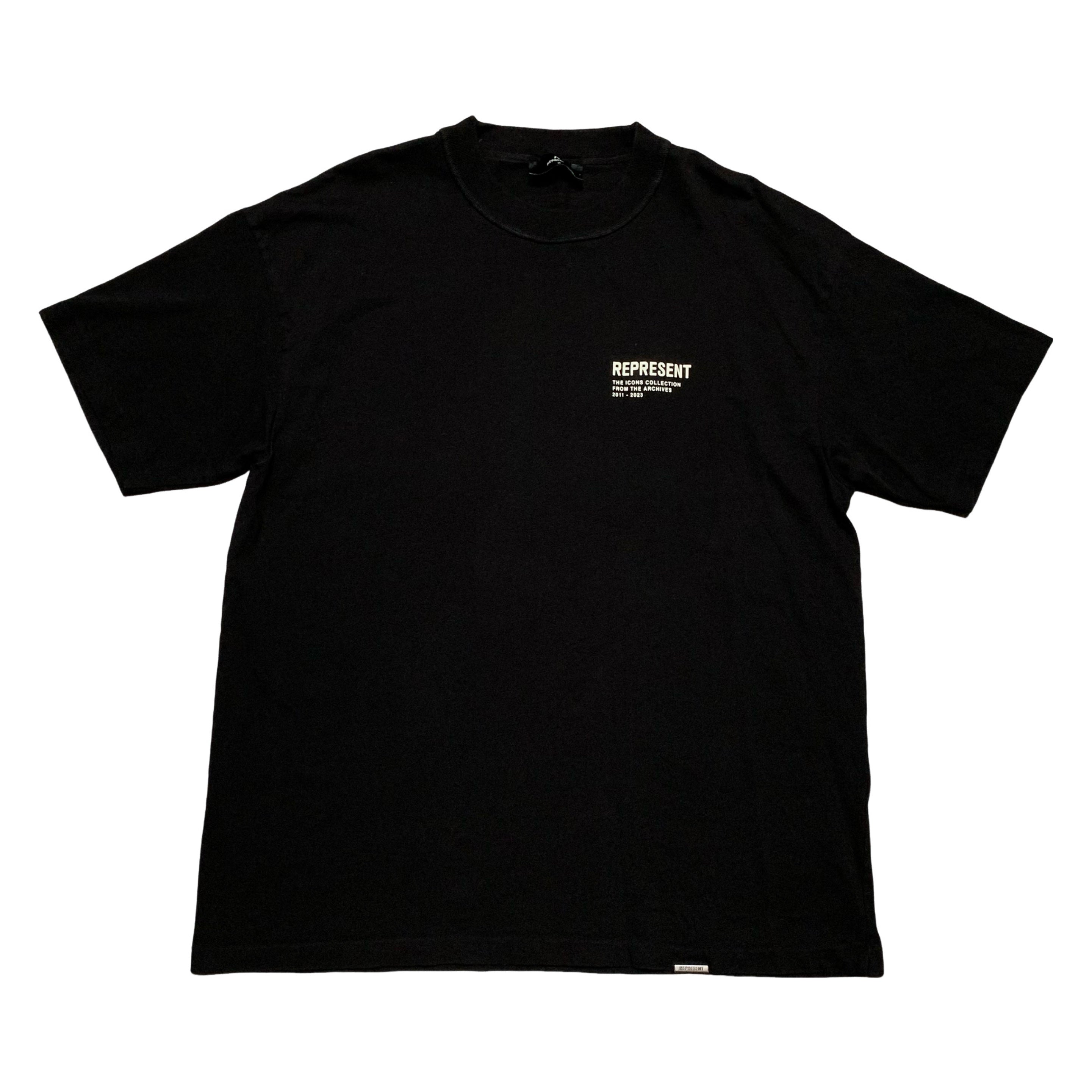 Represent Medium Icons Collection Jet Black Tee