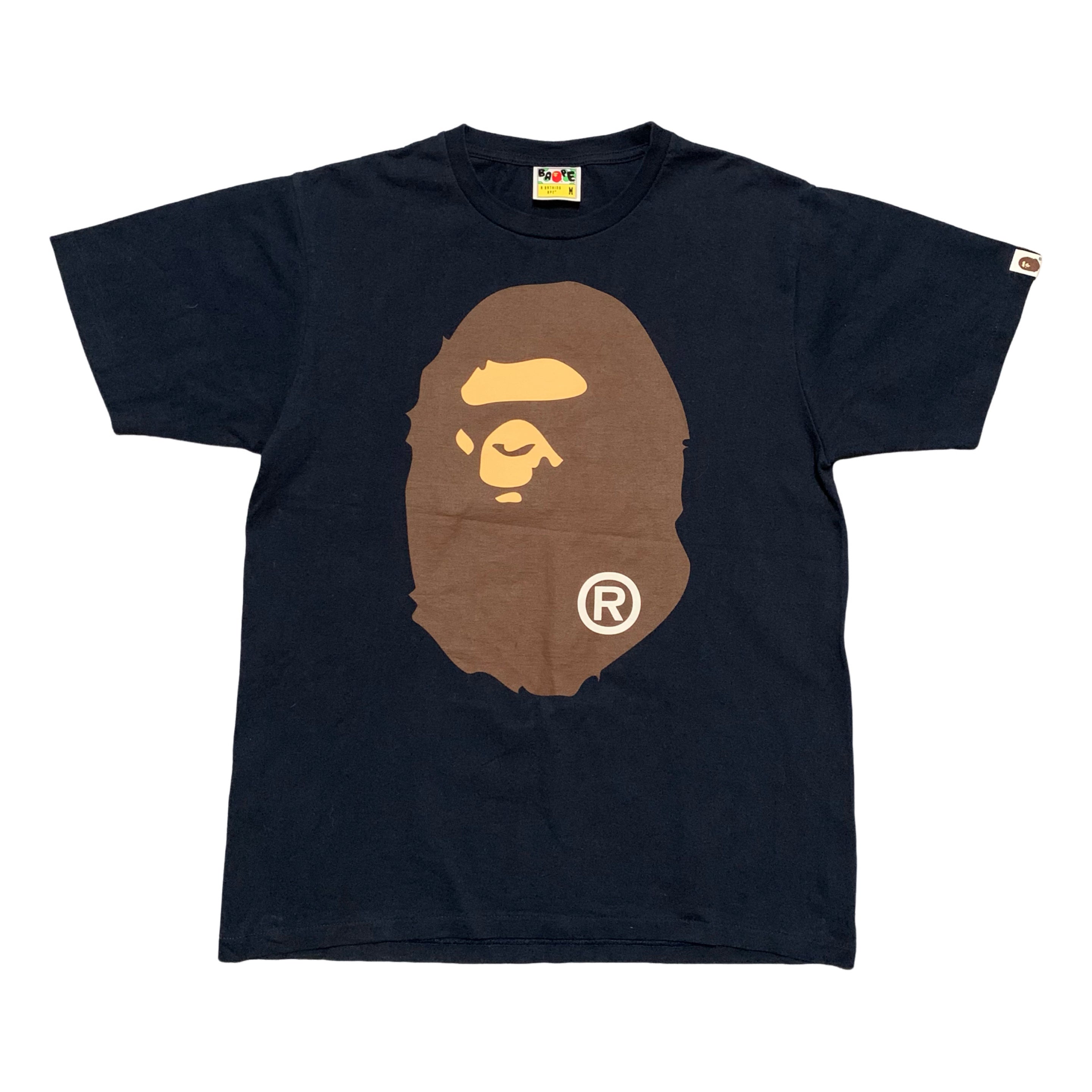 Bape Medium Big Ape Head Navy Blue Tee A Bathing Ape