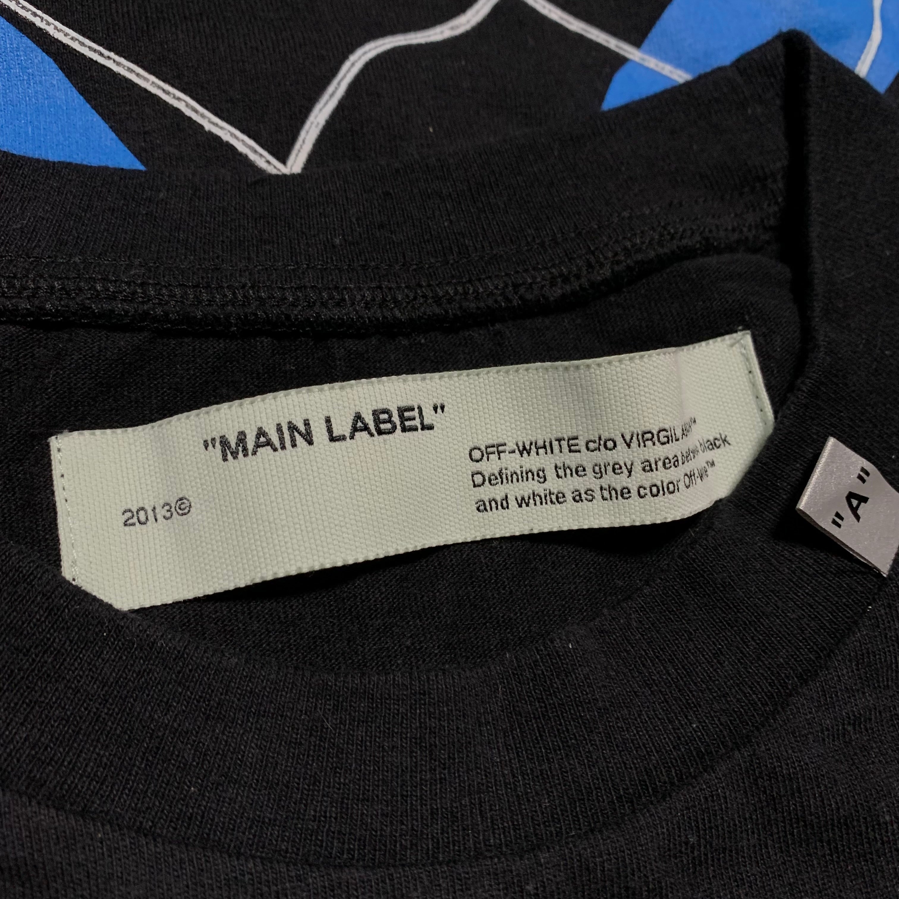 Off White Medium Fence Arrows Black Tee Virgil Abloh