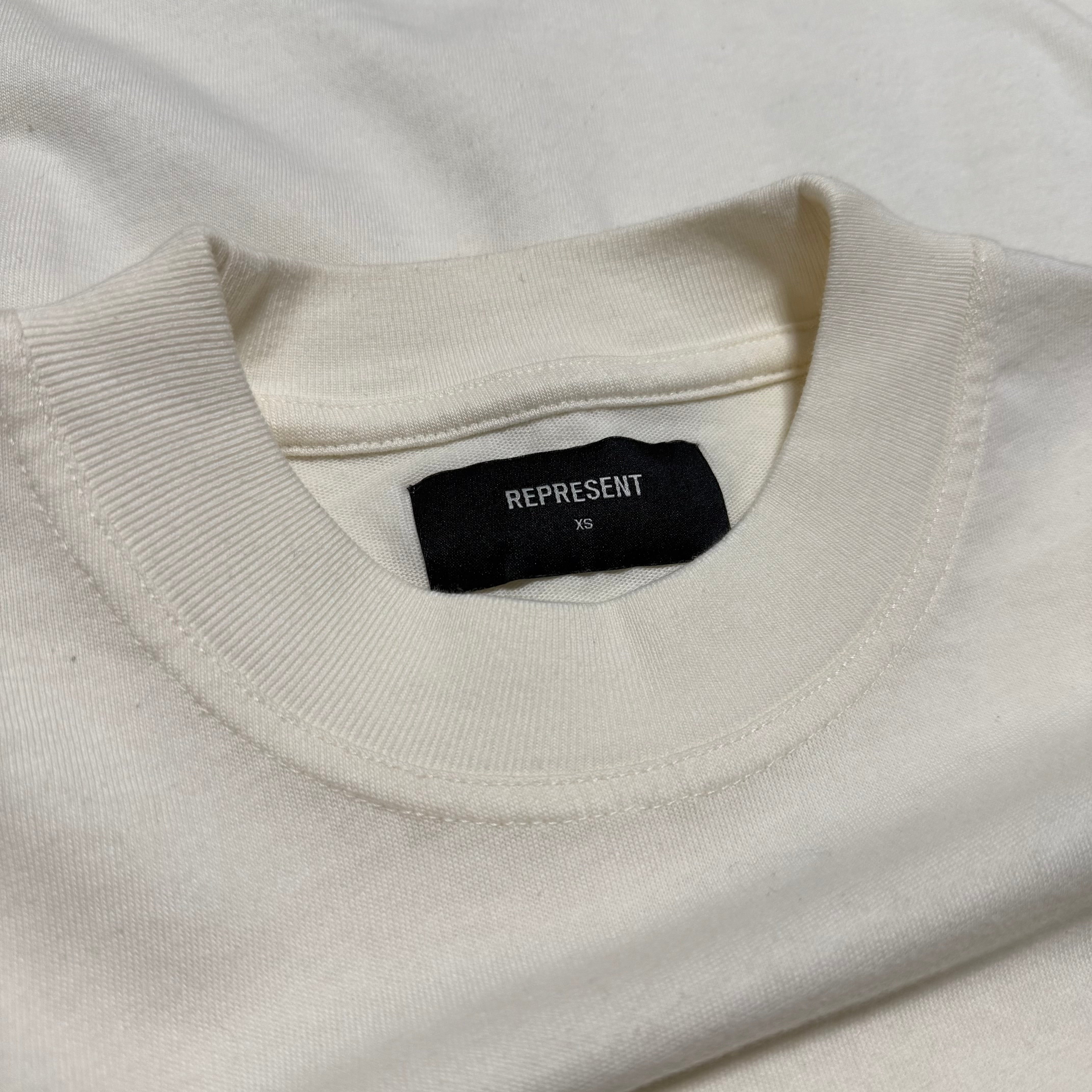 Represent XS JAWS Shark Flat White Tee