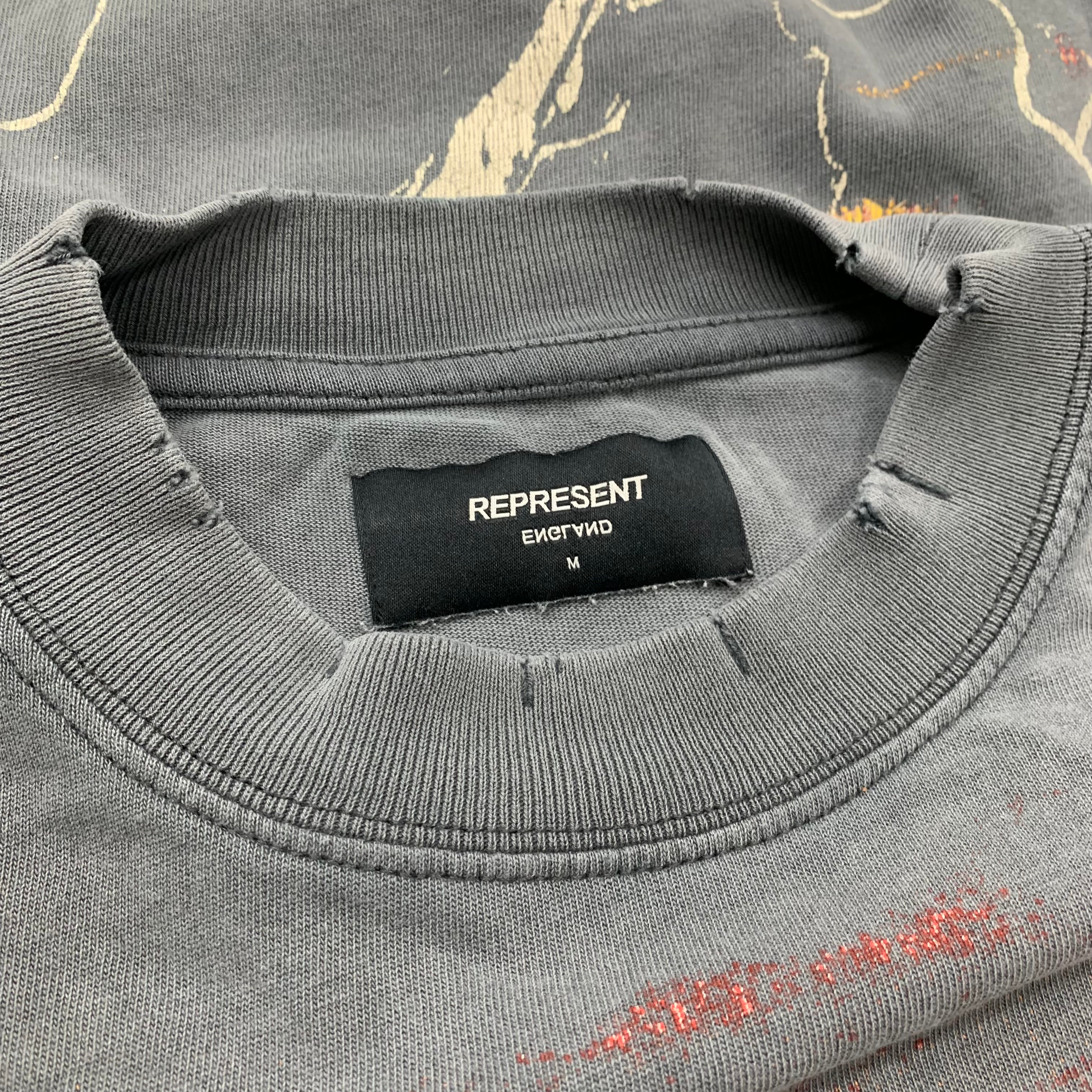 Represent Medium Tee Spirit Angel Vintage Grey T-Shirt