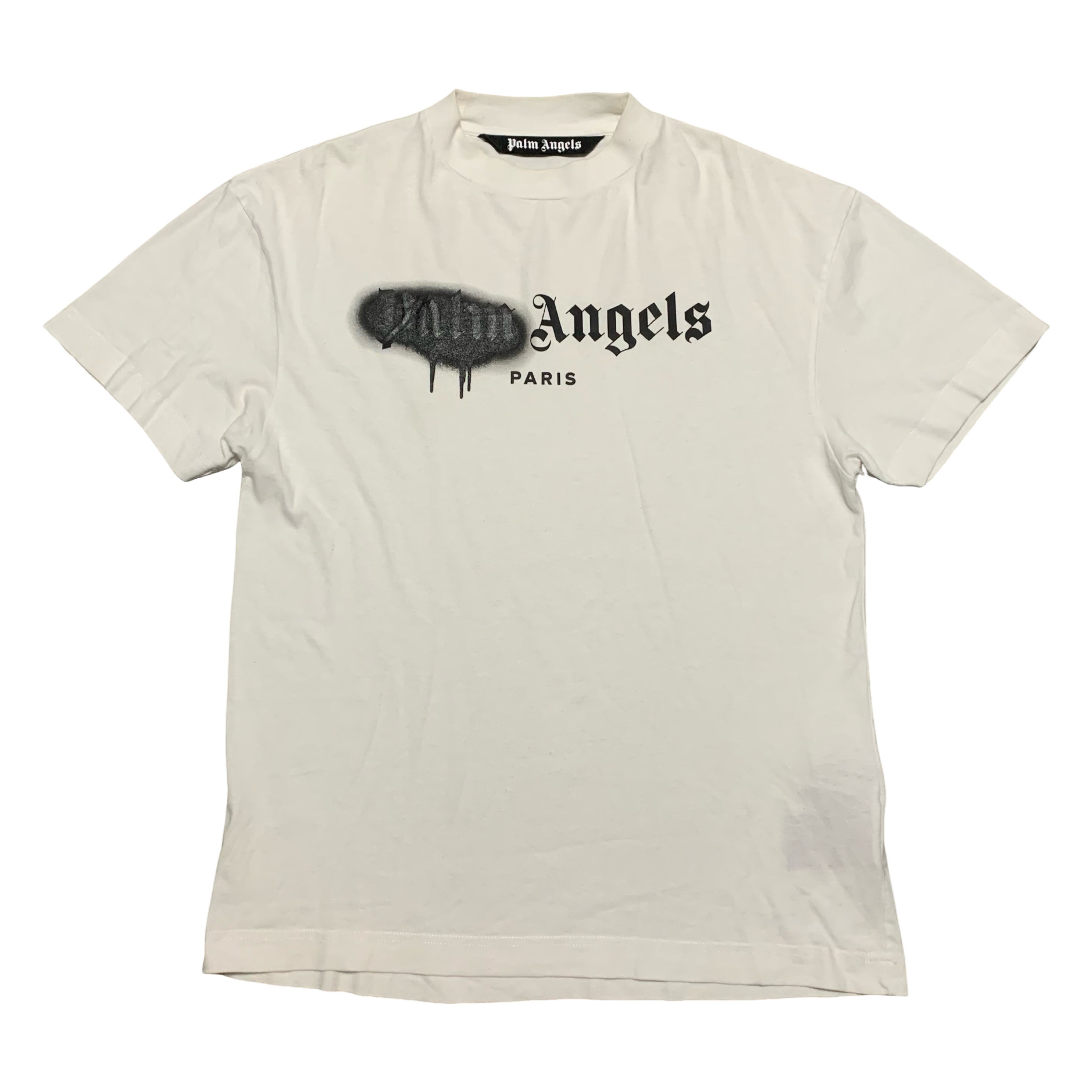 Palm Angels Small Paris Sprayed White Tee