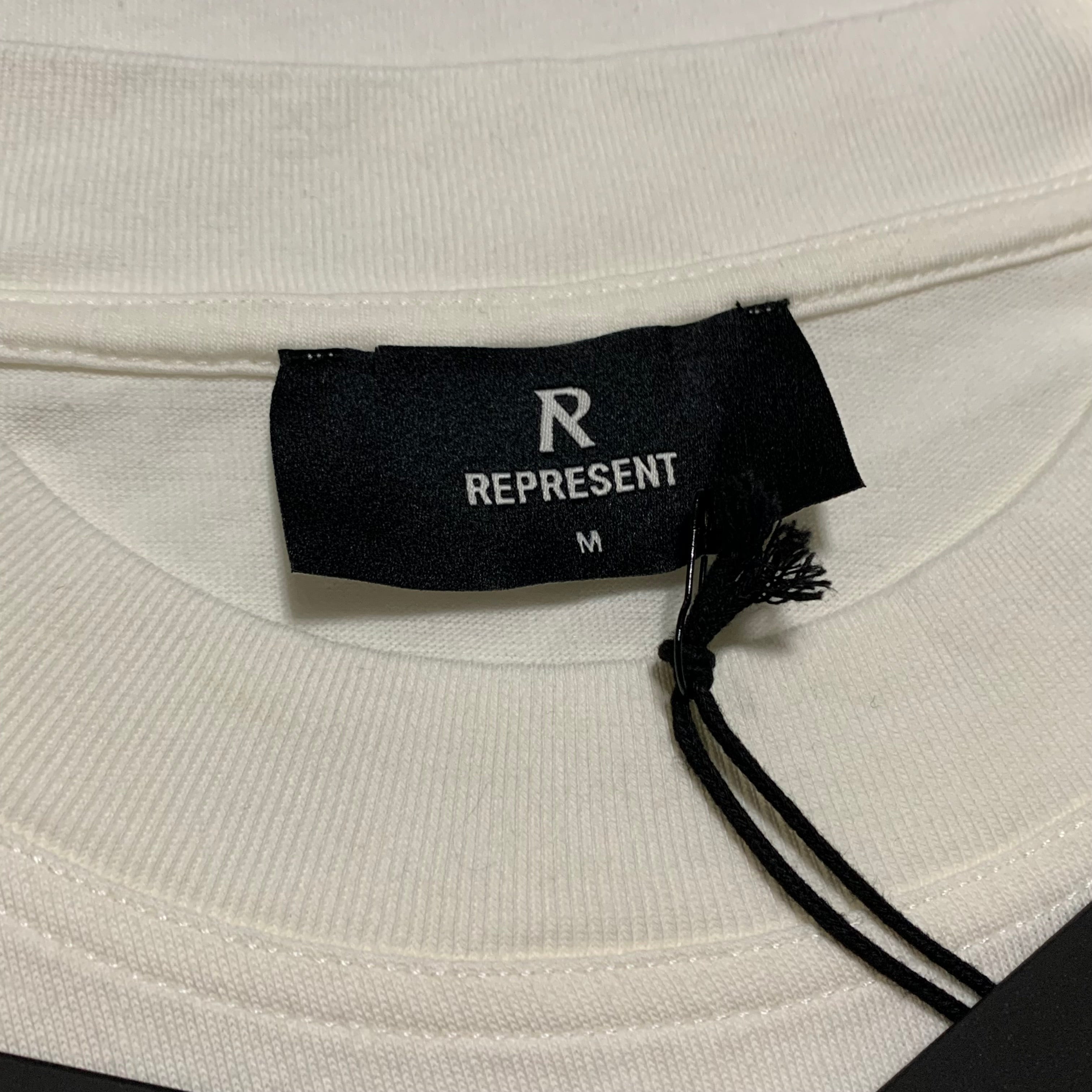 Represent Medium Owners Club Pink Flat White Tee