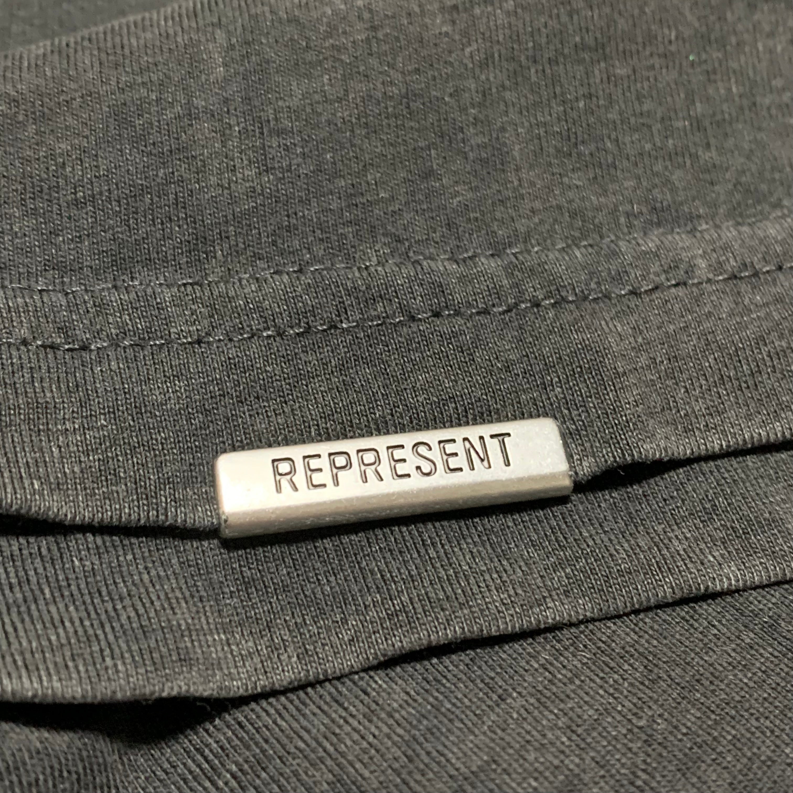 Represent Small Applique Vintage Black Tee