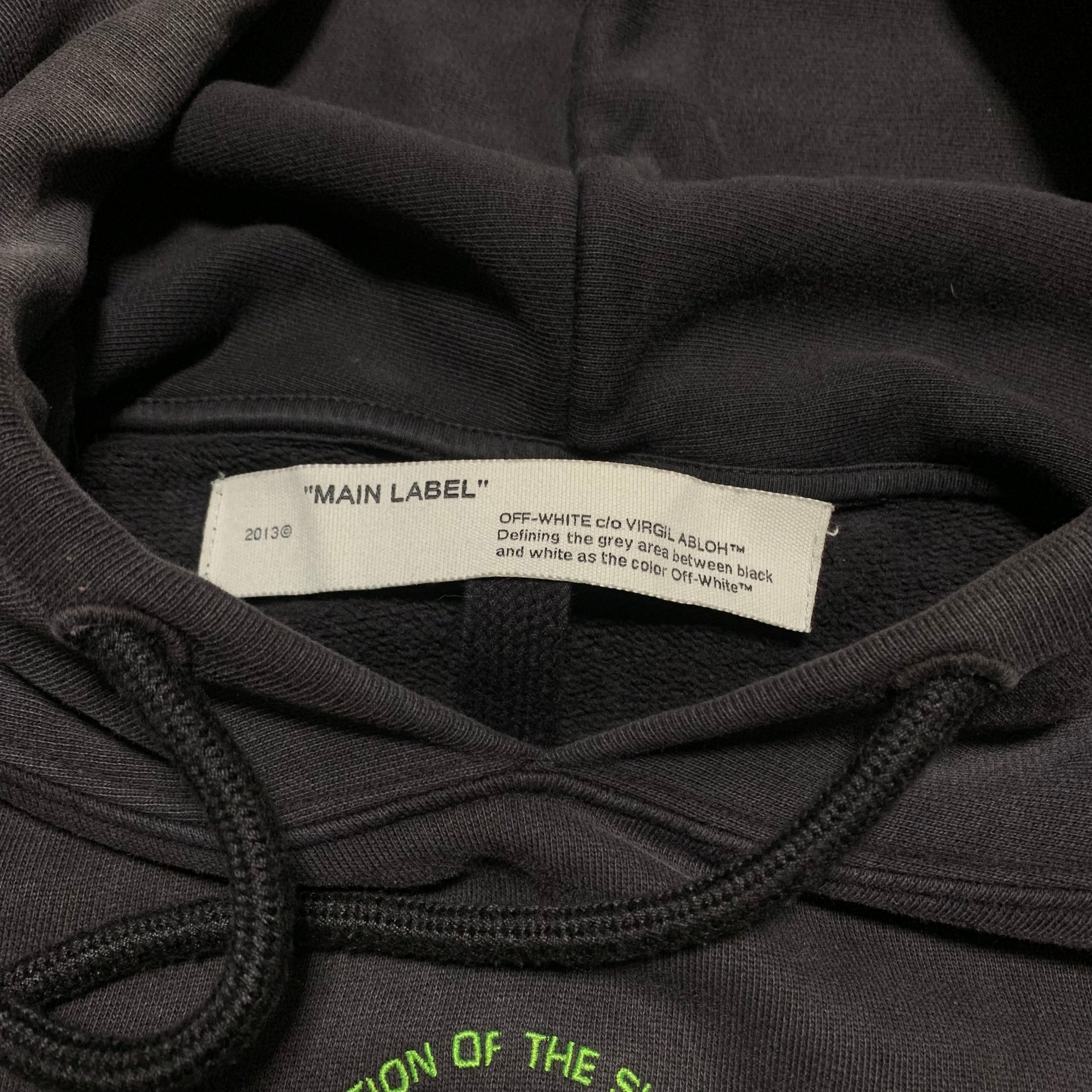 Off White Small Hand Logo Off Black Hoodie Virgil Abloh 2020