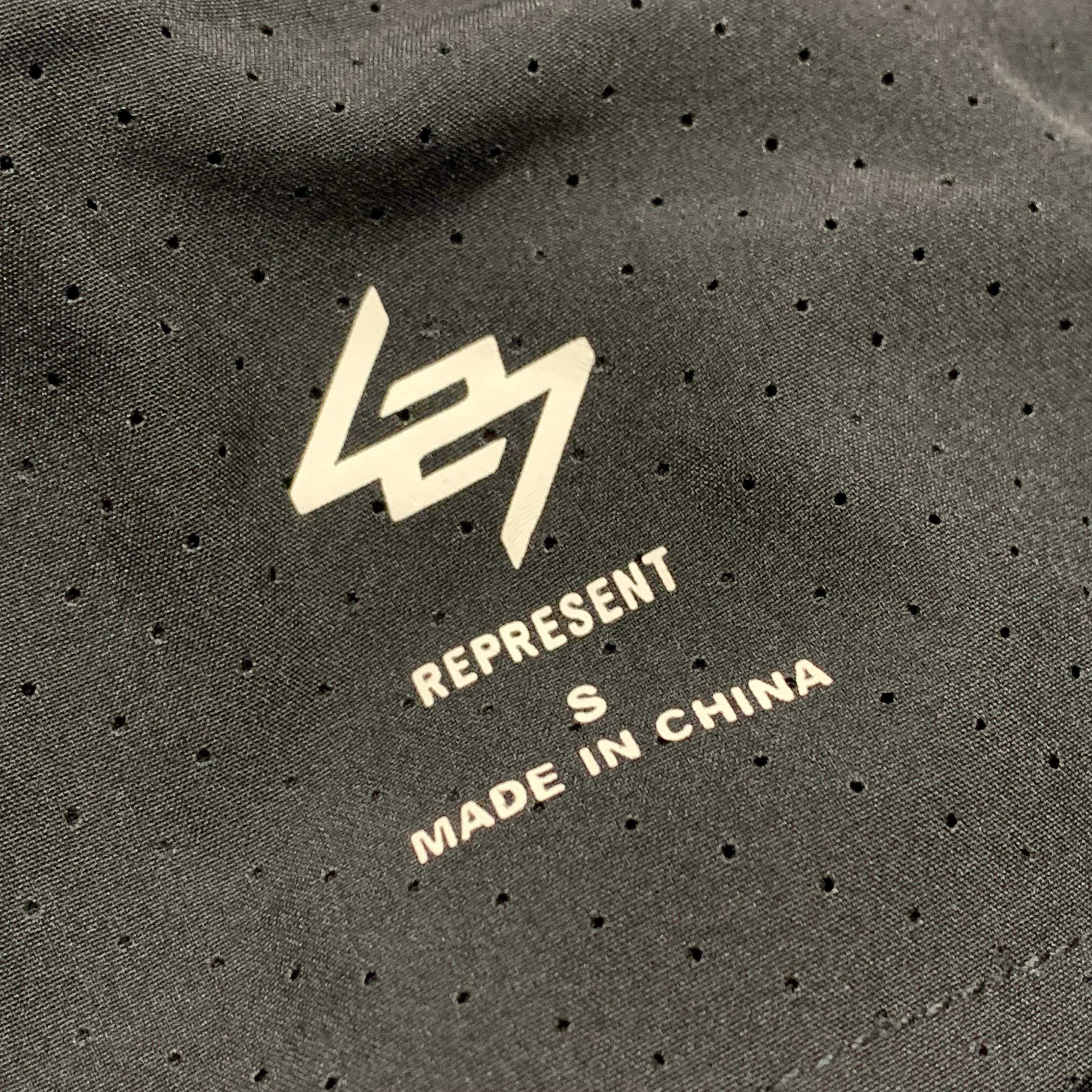 Represent Small Shorts 247 Fused Black Mesh Shorts