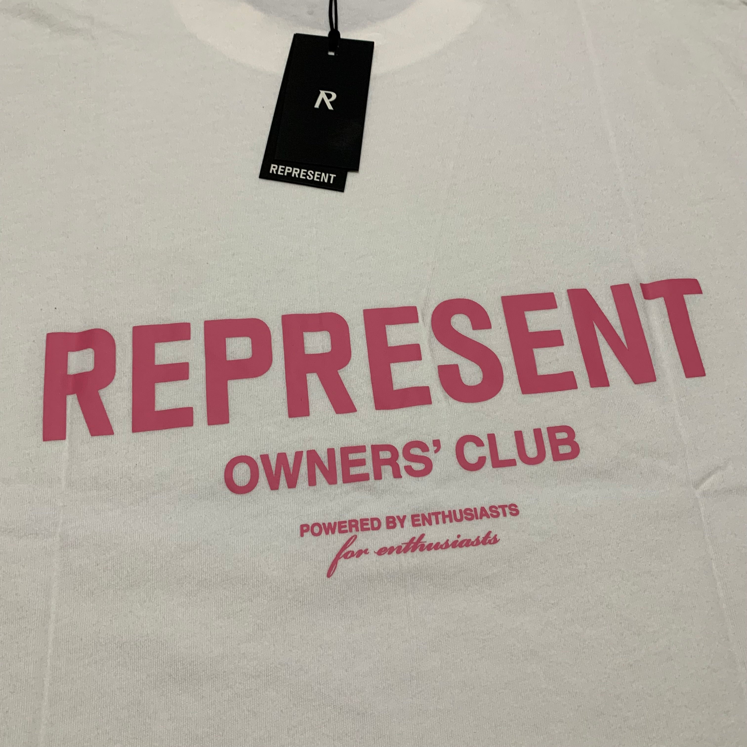 Represent Medium Owners Club Pink White Tee