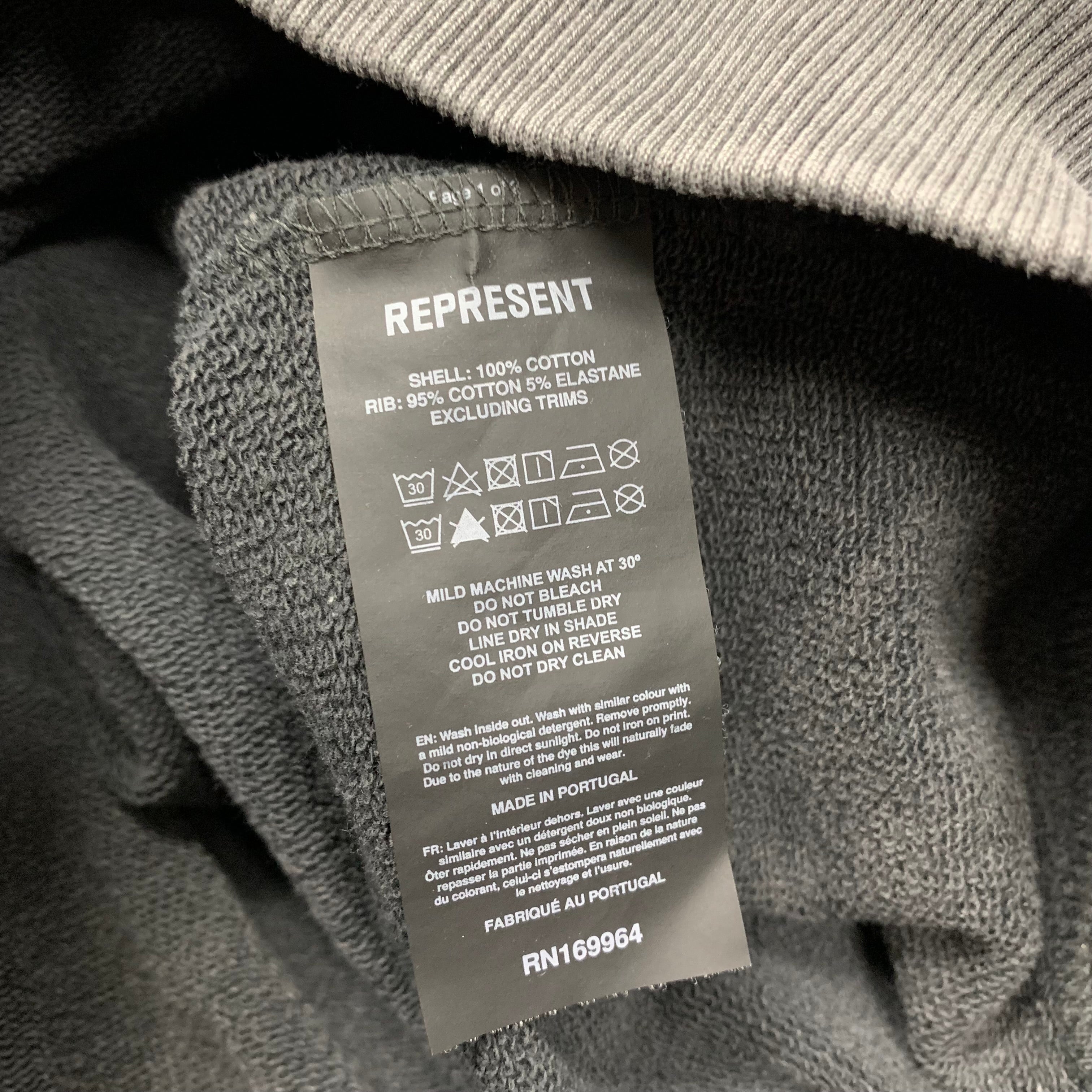 Represent Small Hoodie Metallica Master Of Puppets Vintage Grey Hoodie