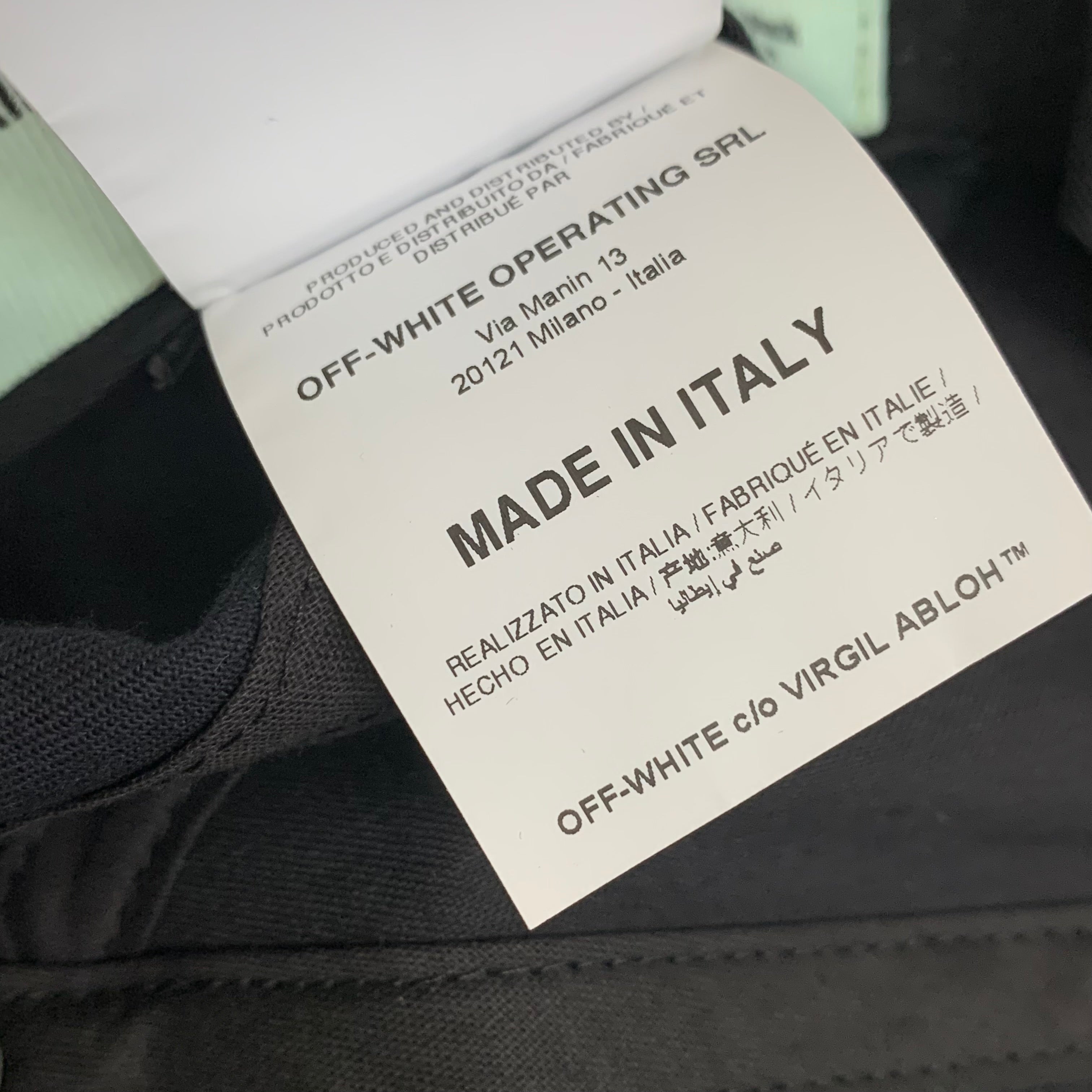 Off White Hat 'Cap' Black Baseball Cap Virgil Abloh