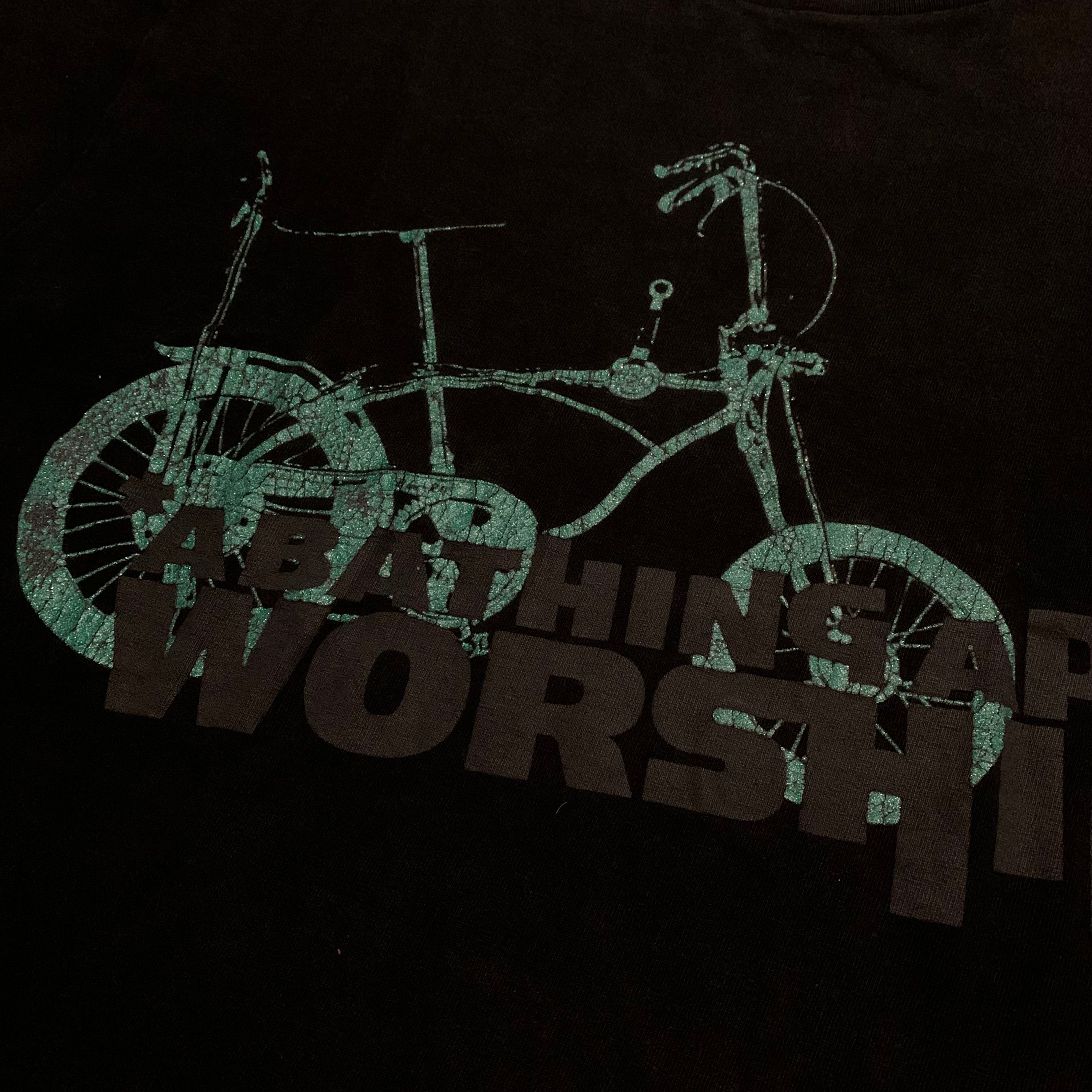 Bape Medium Bike Worship Logo Black Tee A Bathing Ape Vintage