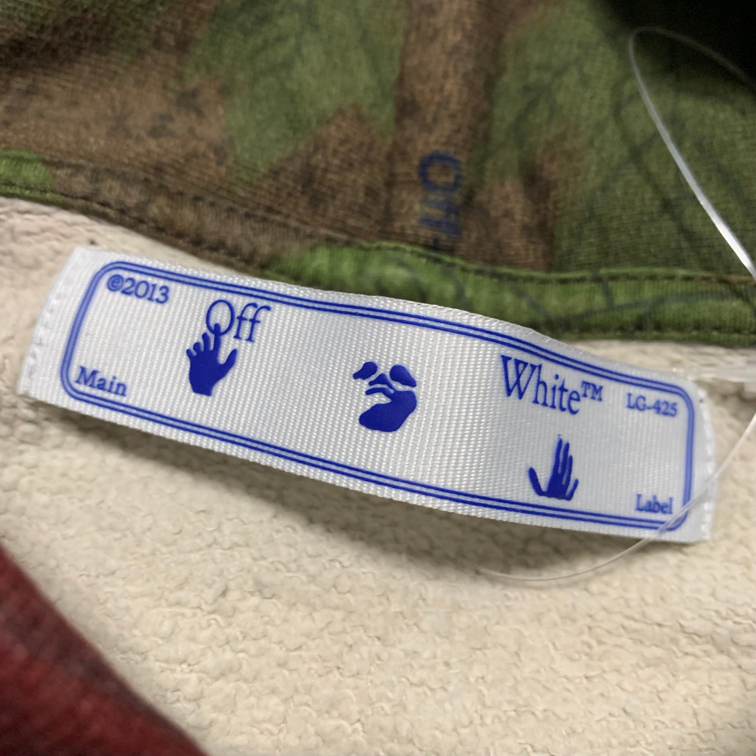 Off White Small Leaf Arrows Green Camo Hoodie Virgil Abloh