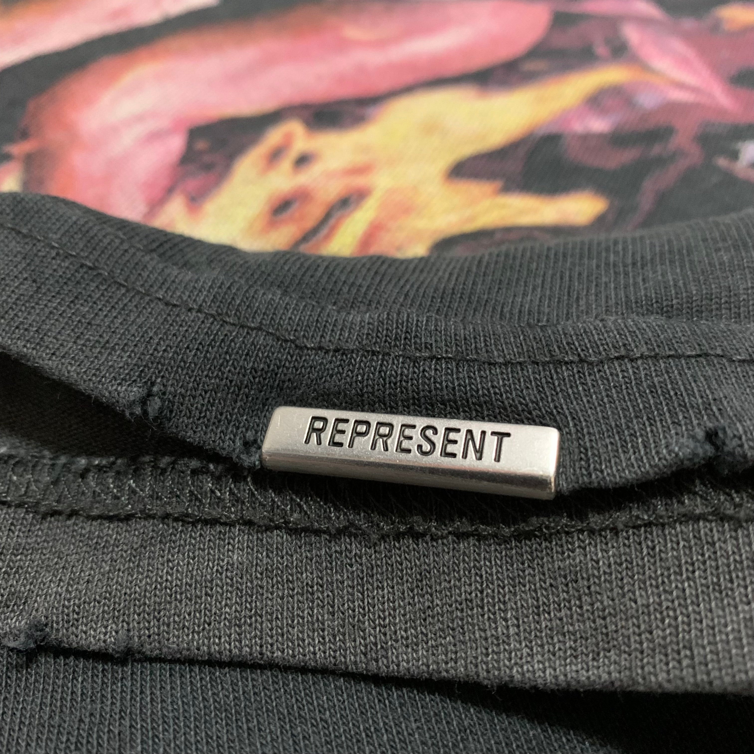 Represent Medium Spirit Reaper Vintage Black Tee