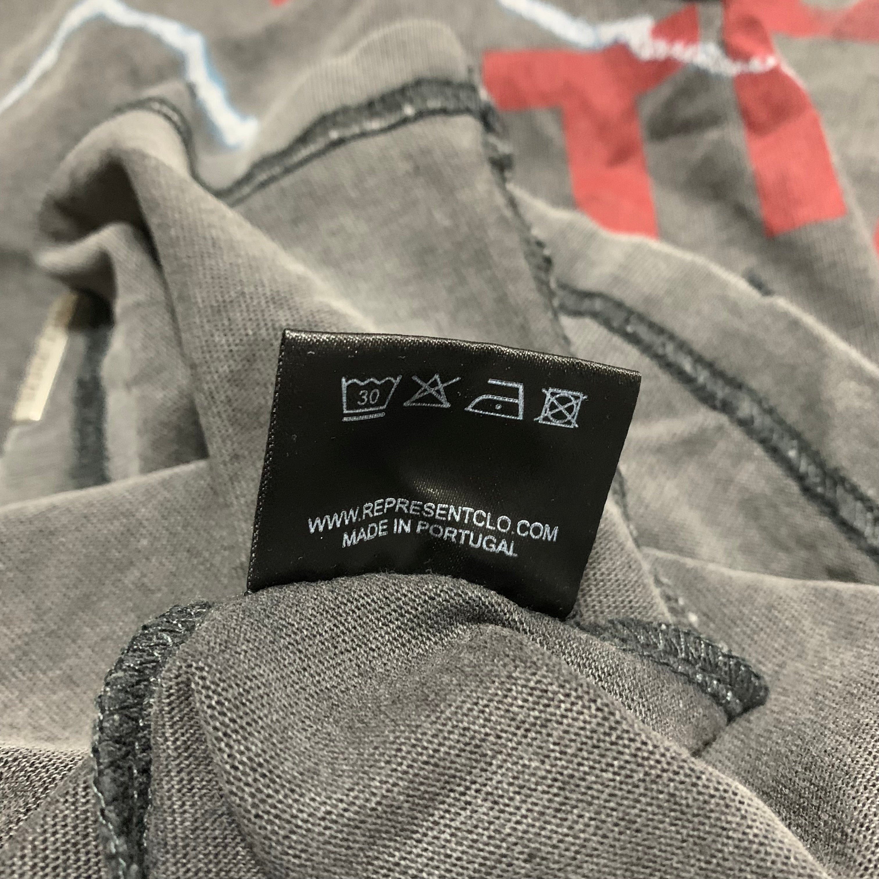 Represent Medium Louder Then Hell Vintage Grey Tee