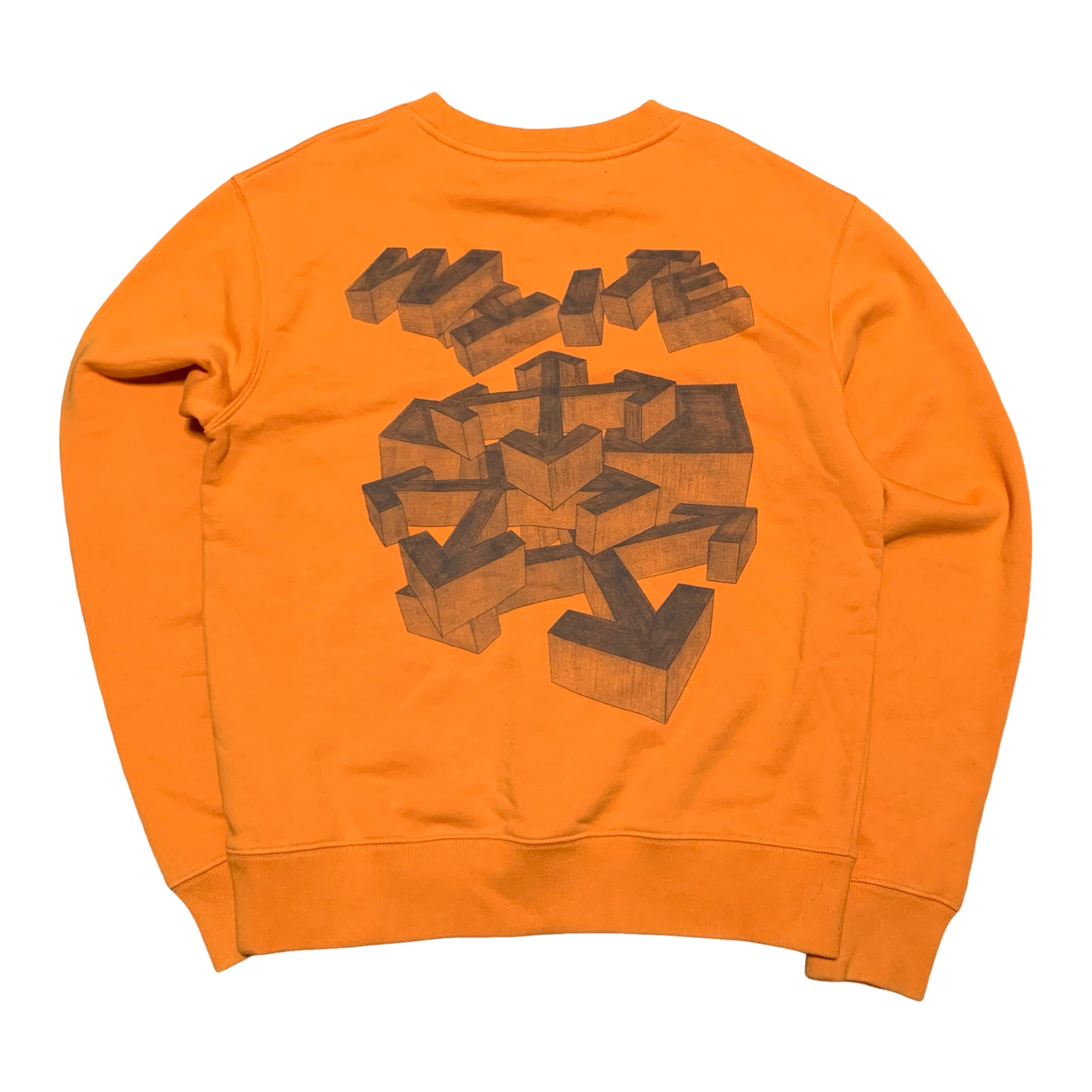 Off White Medium Arrows Graphic Orange Sweatshirt Crewneck Virgil Abloh