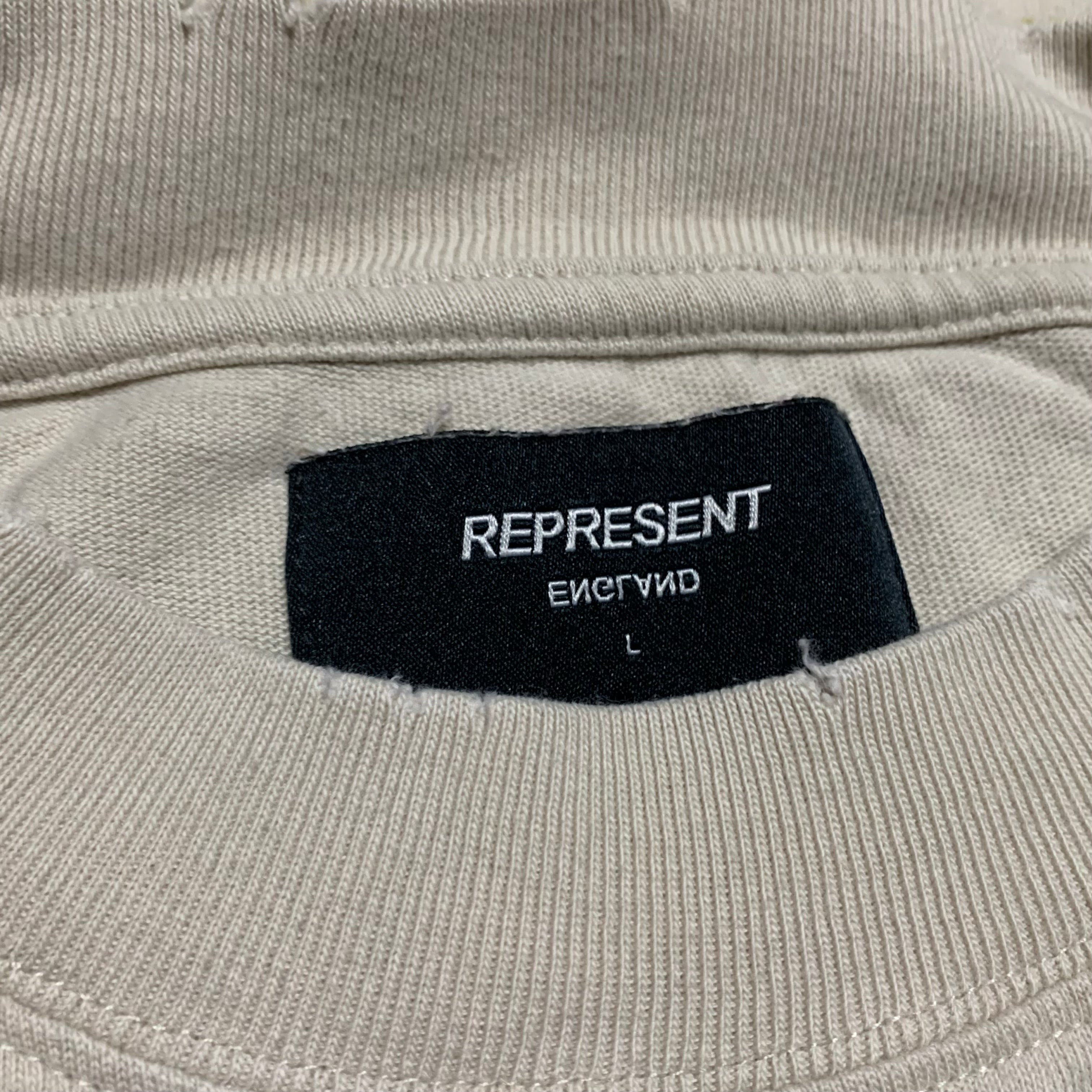 Represent Large Rep N Resent Vintage White Tee