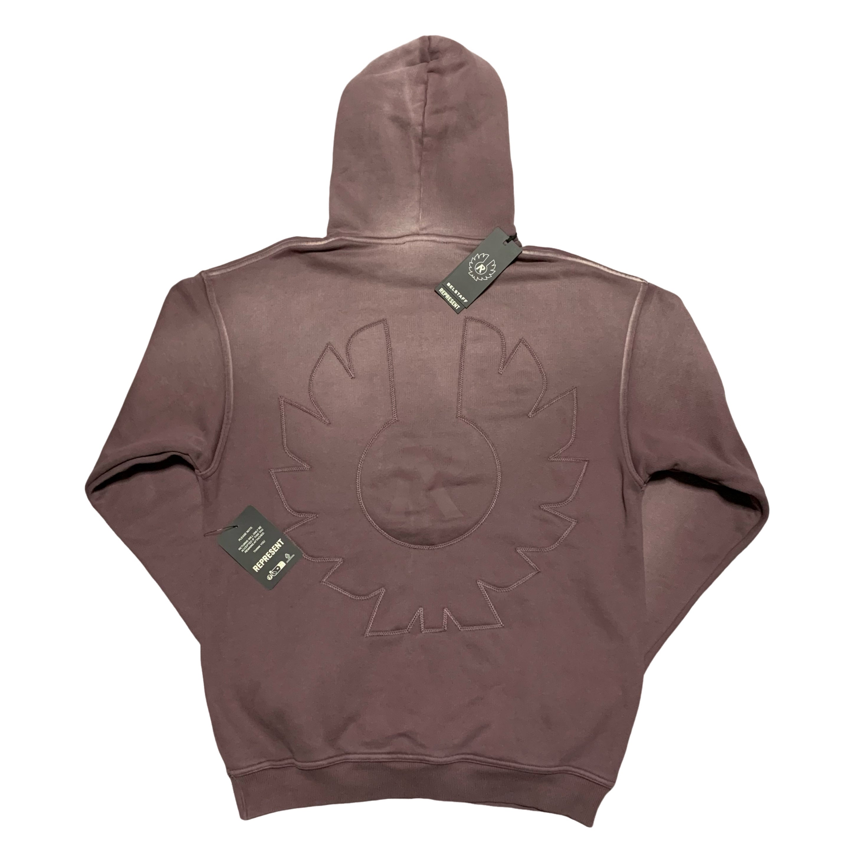 Represent x Belstaff Small Outline Phoenix Plum Hoodie (RRP £190)