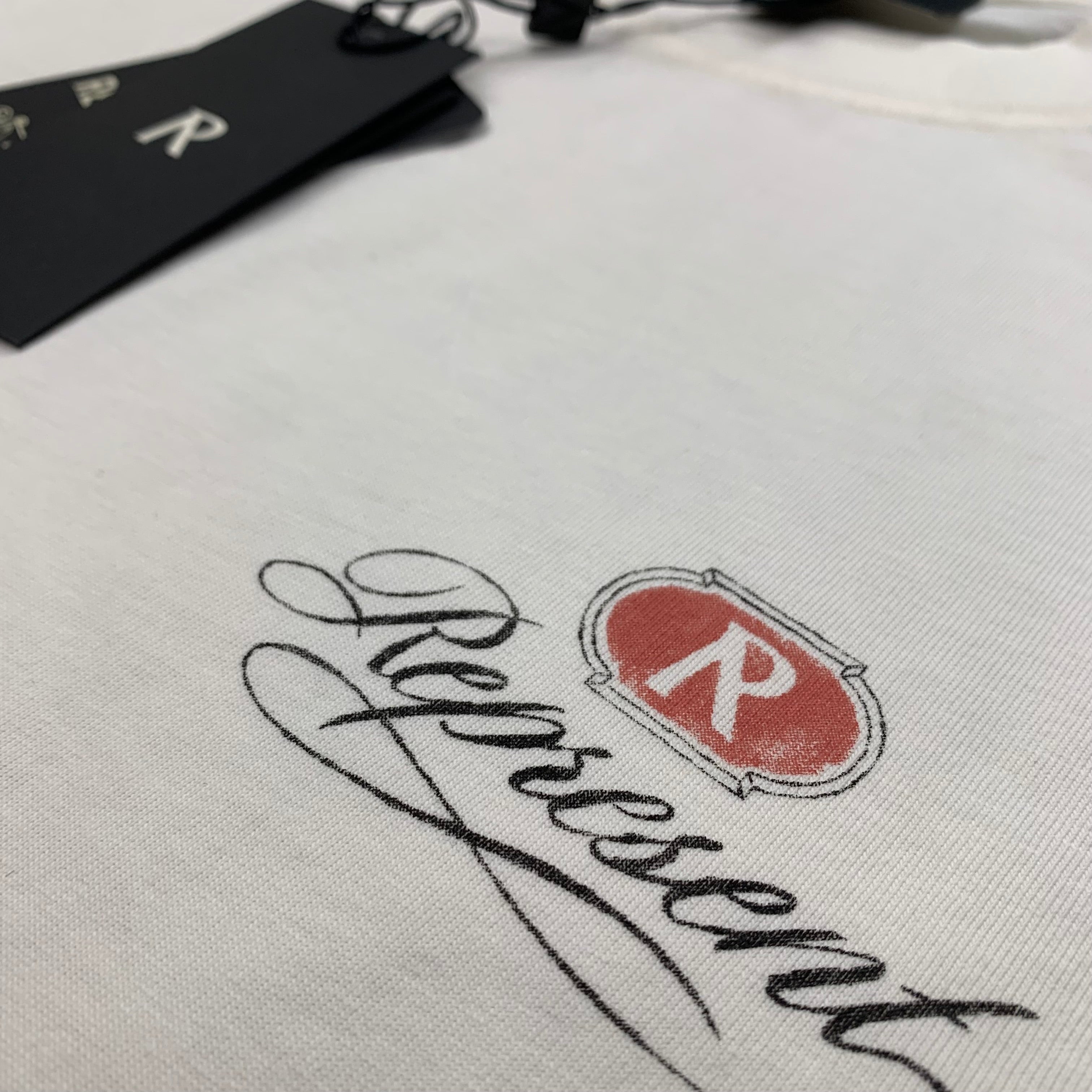 Represent XS Tee Grand Vintage Hand Drawn Aged White T-Shirt