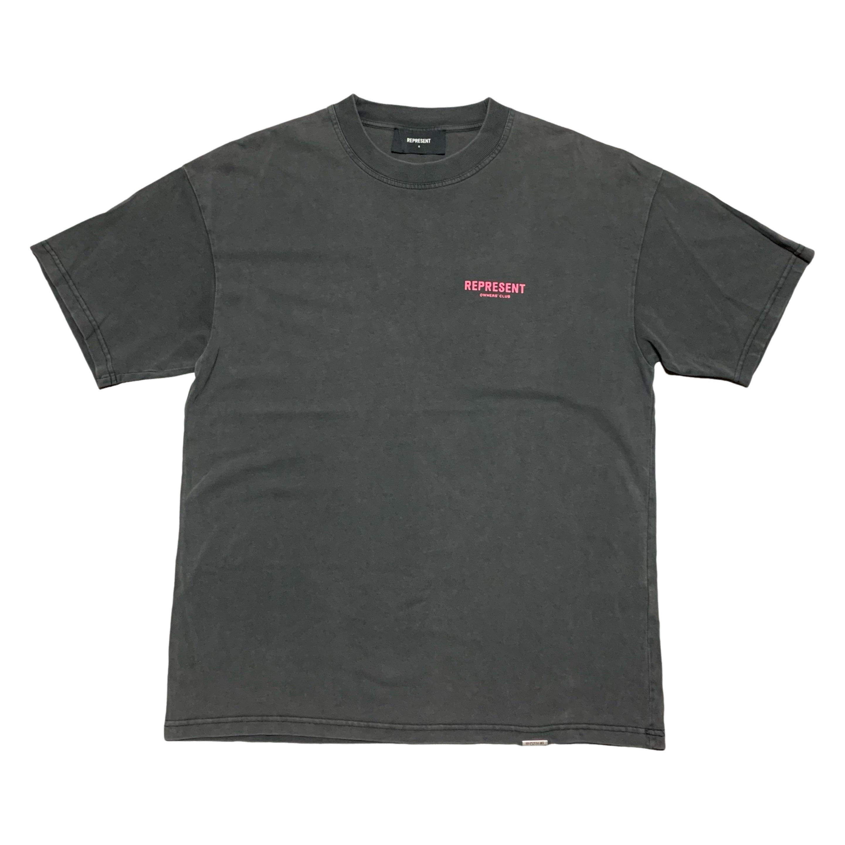 Represent Small Owners Club Vintage Grey Tee Pink