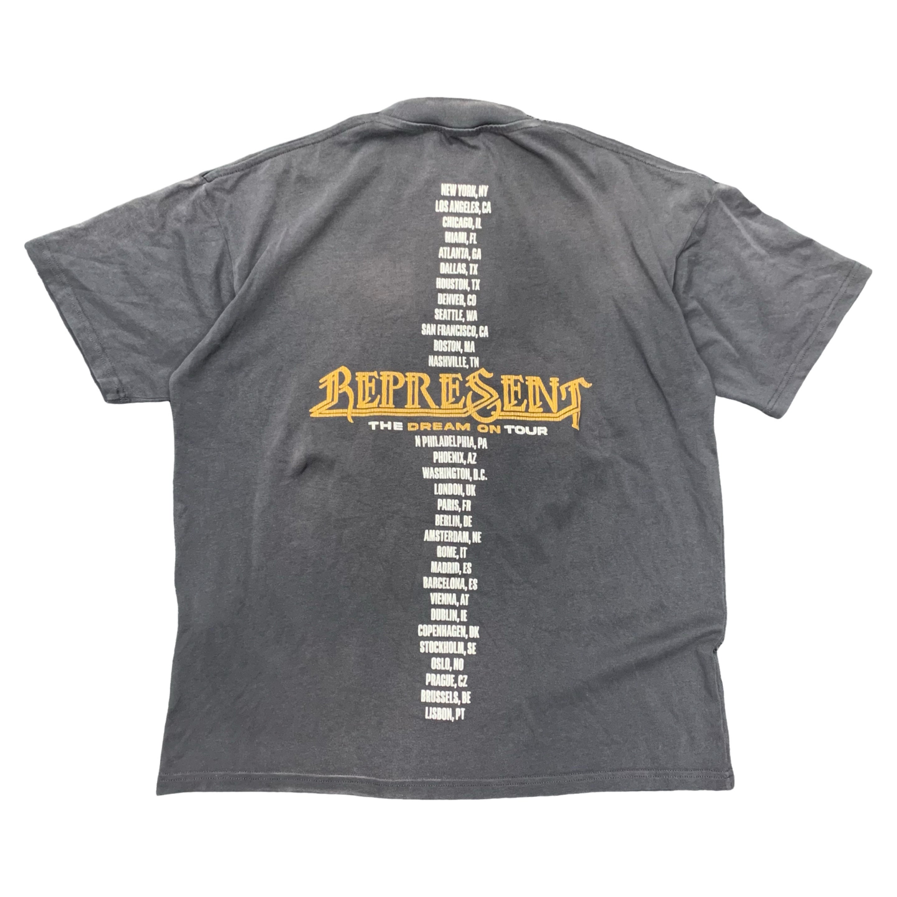 Represent XS Tee Golden Tour Sun Fade Grey T-Shirt