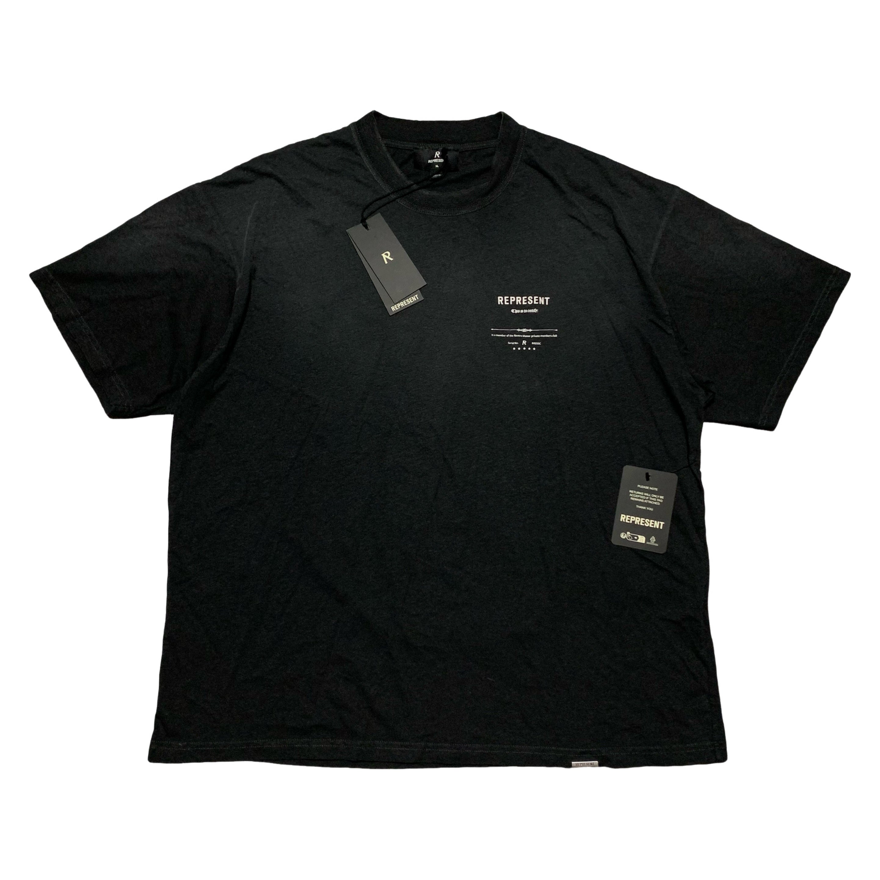 Represent XL Revere Manor Stained Black Tee